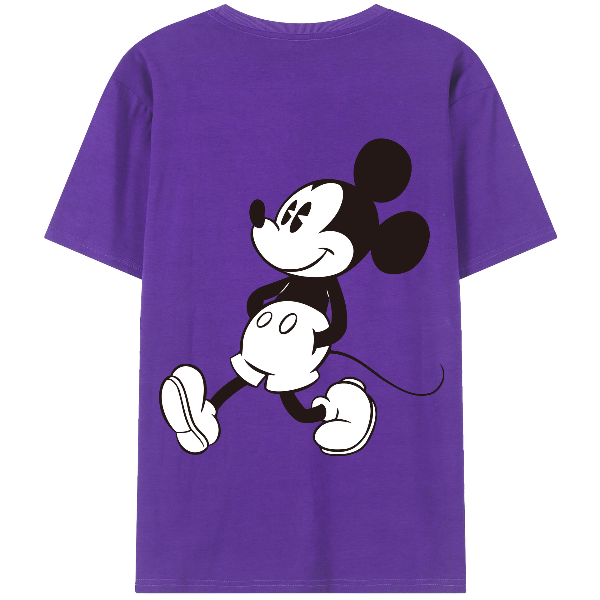 （画像用） ミッキーマウス Mickey Mouse 綿100％半袖Tシャツ（背面プリント）