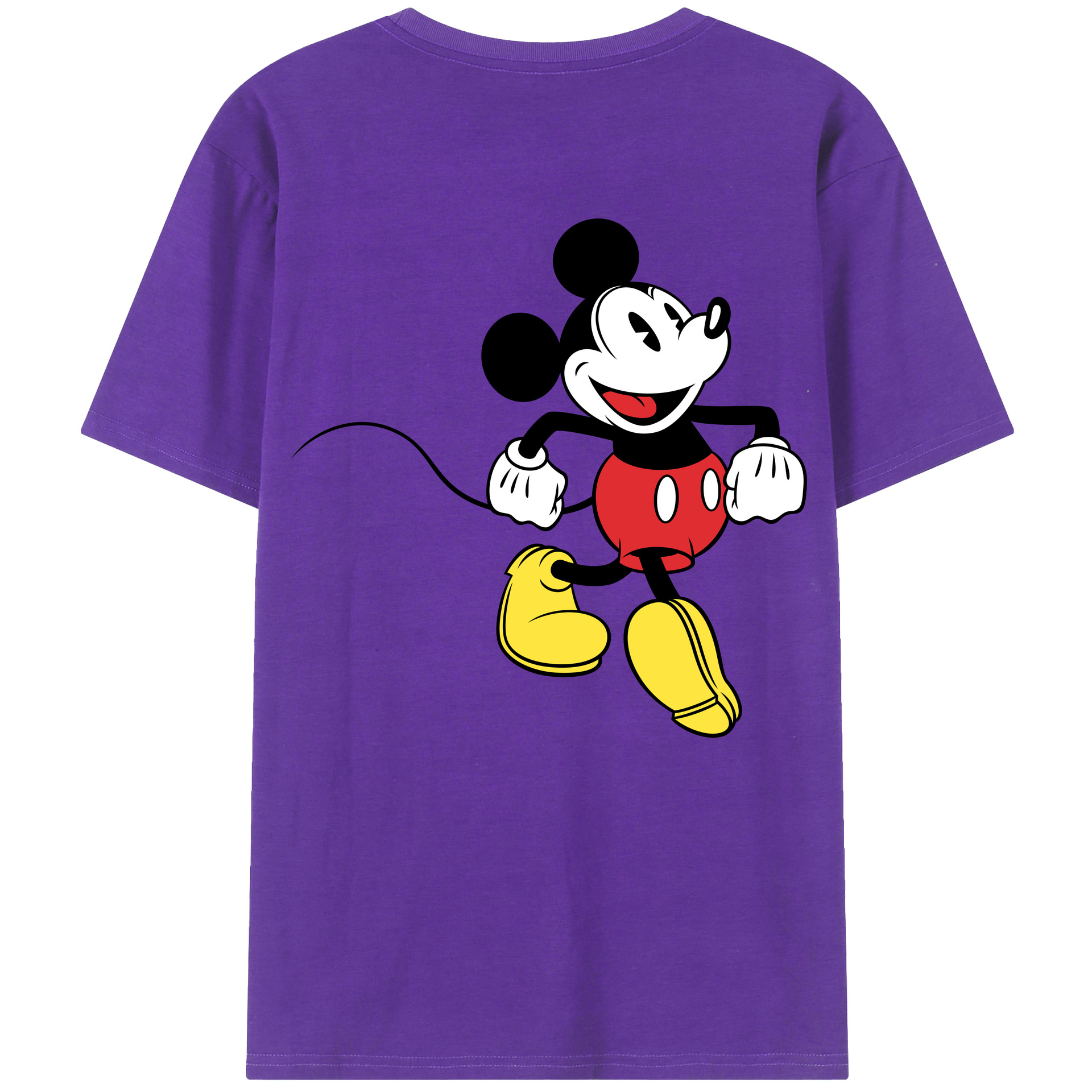 （画像用） ミッキーマウス Mickey Mouse 綿100％半袖Tシャツ（背面プリント）
