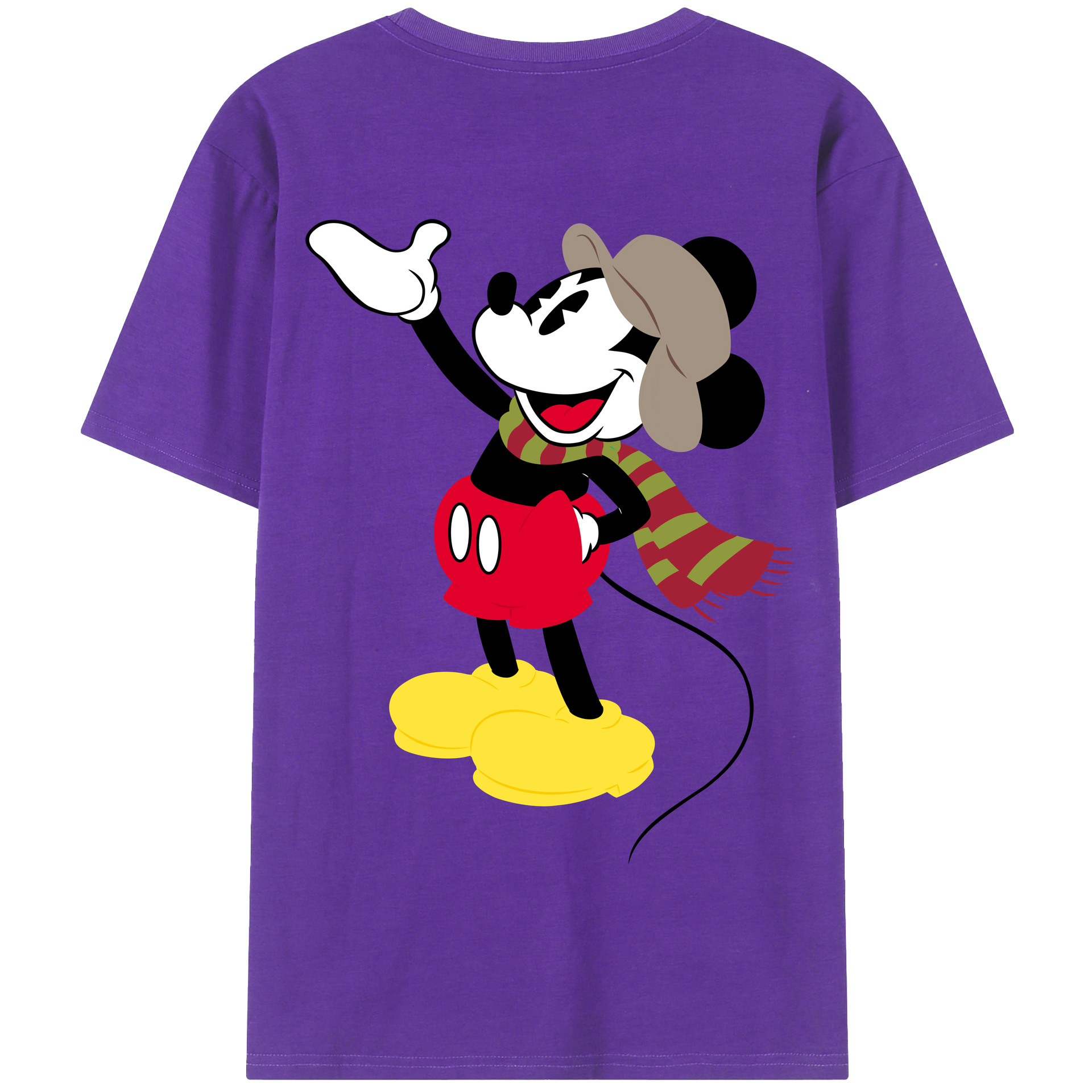 （画像用） ミッキーマウス Mickey Mouse 綿100％半袖Tシャツ（背面プリント）