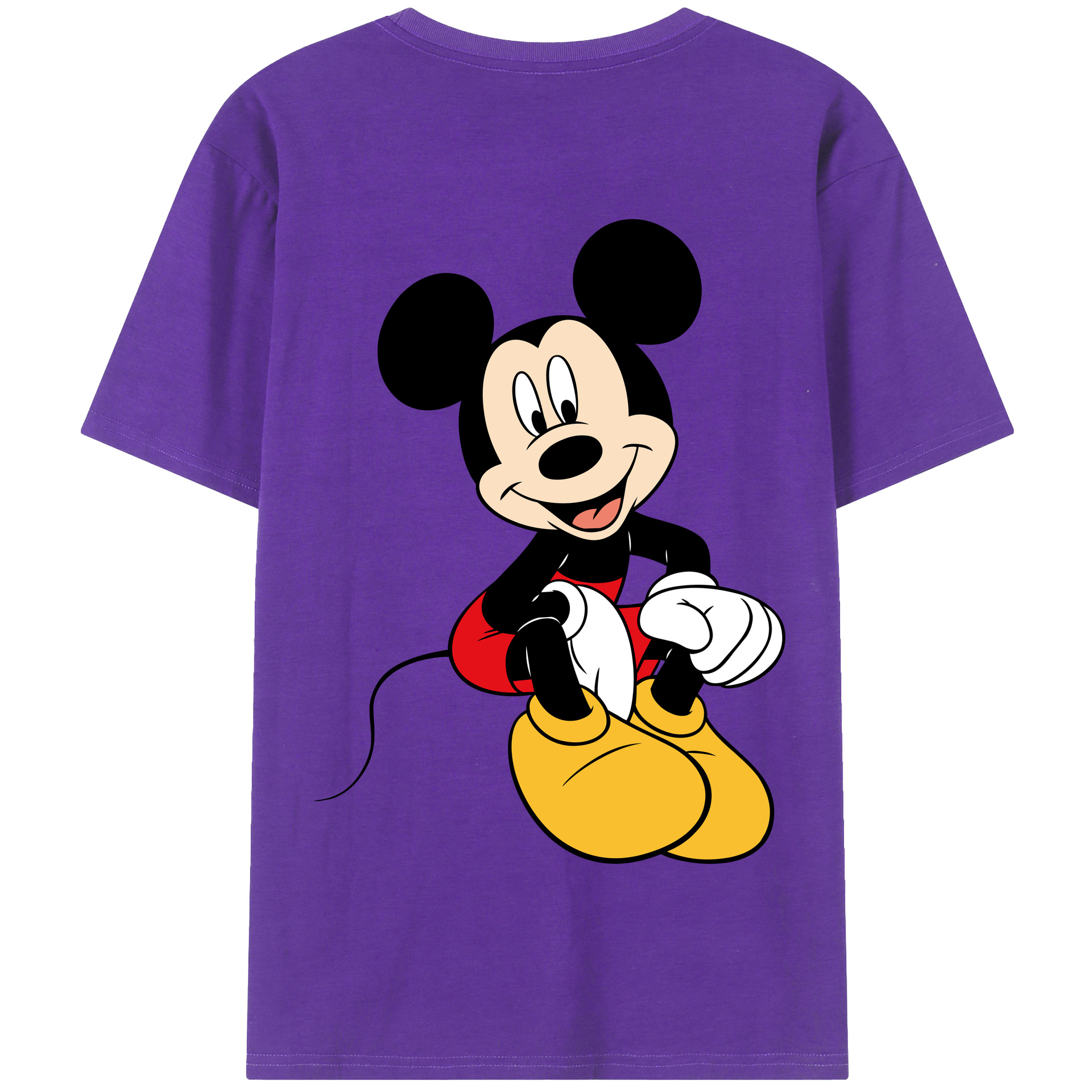 （画像用） ミッキーマウス Mickey Mouse 綿100％半袖Tシャツ（背面プリント）