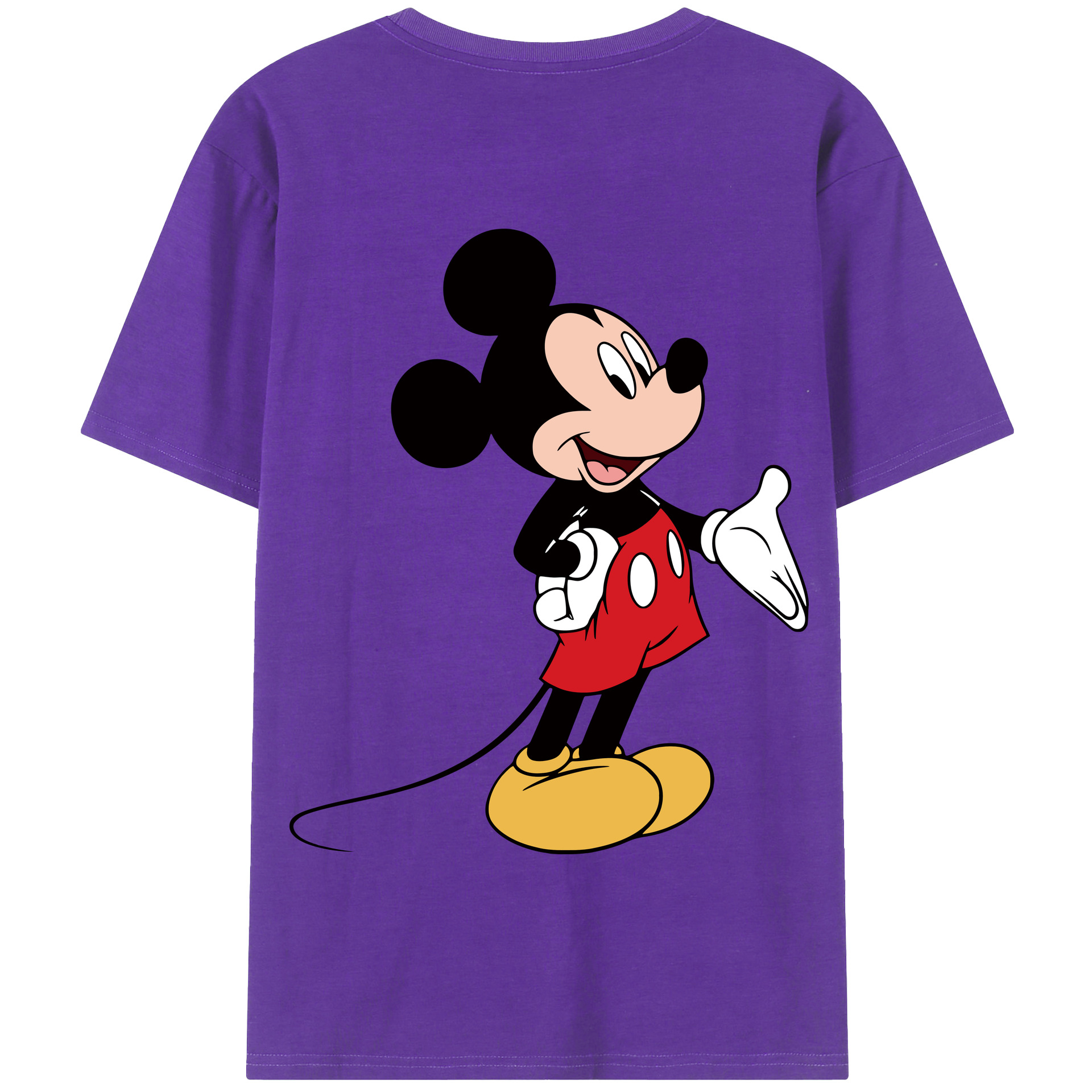 （画像用） ミッキーマウス Mickey Mouse 綿100％半袖Tシャツ（背面プリント）