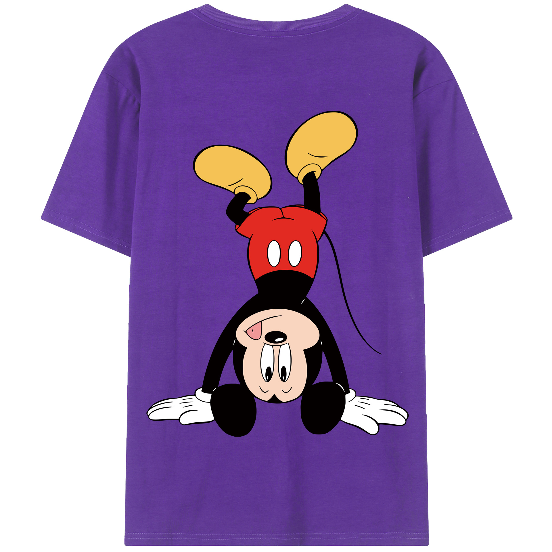（画像用） ミッキーマウス Mickey Mouse 綿100％半袖Tシャツ（背面プリント）