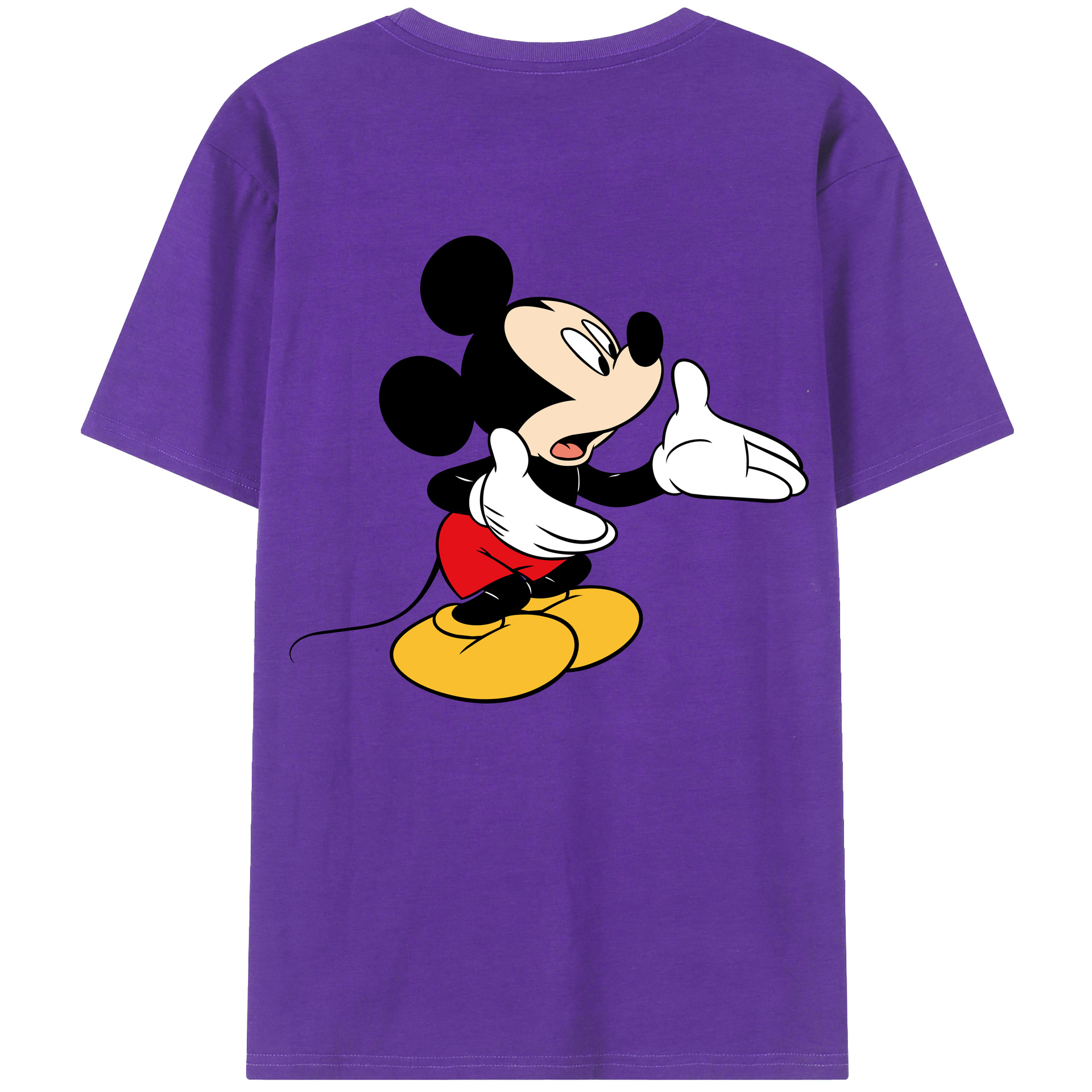 （画像用） ミッキーマウス Mickey Mouse 綿100％半袖Tシャツ（背面プリント）