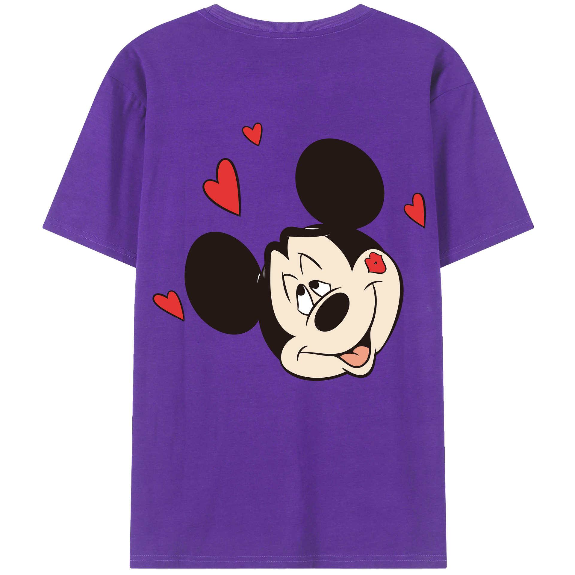 （画像用） ミッキーマウス Mickey Mouse 綿100％半袖Tシャツ（背面プリント）