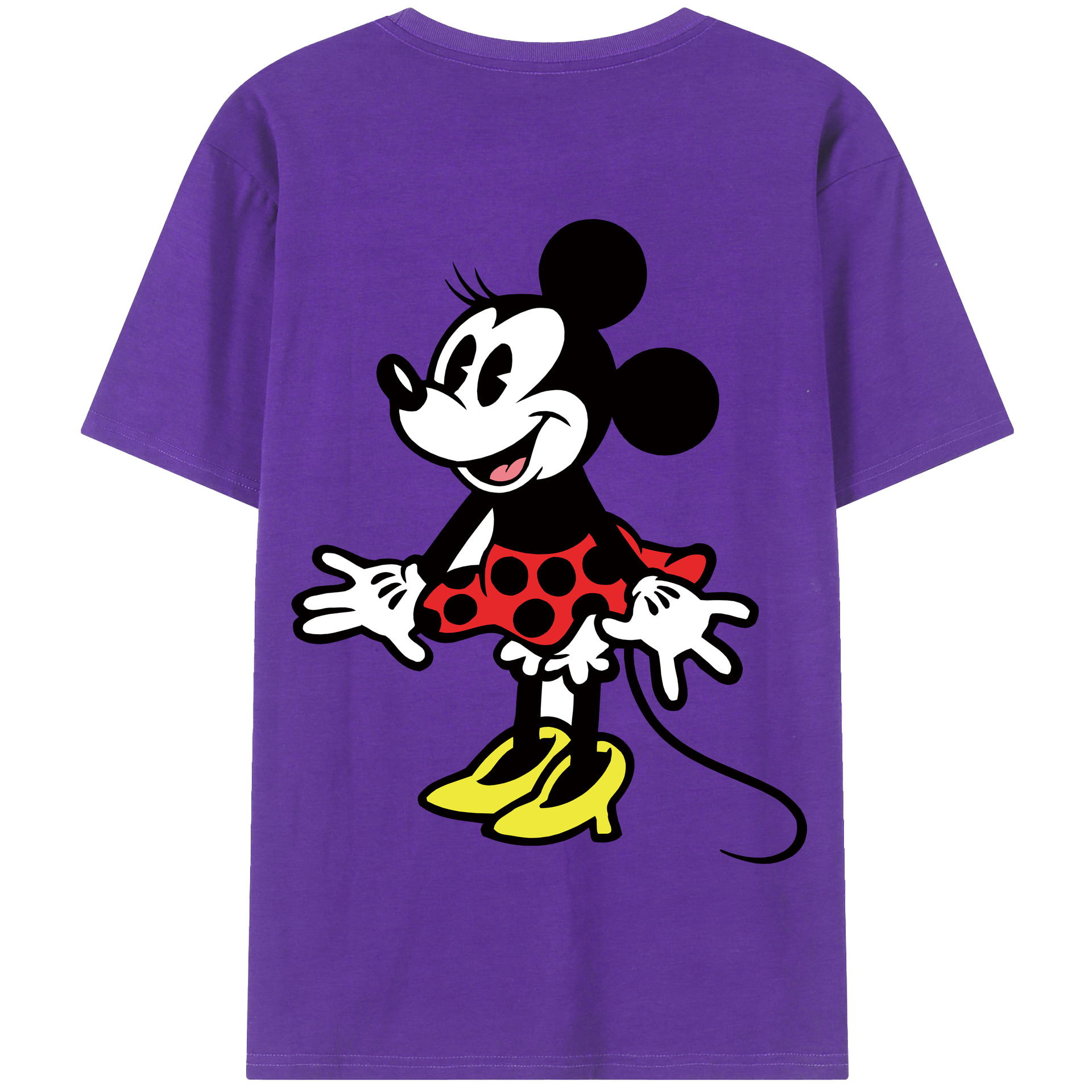 （画像用） ミッキーマウス Mickey Mouse 綿100％半袖Tシャツ（背面プリント）