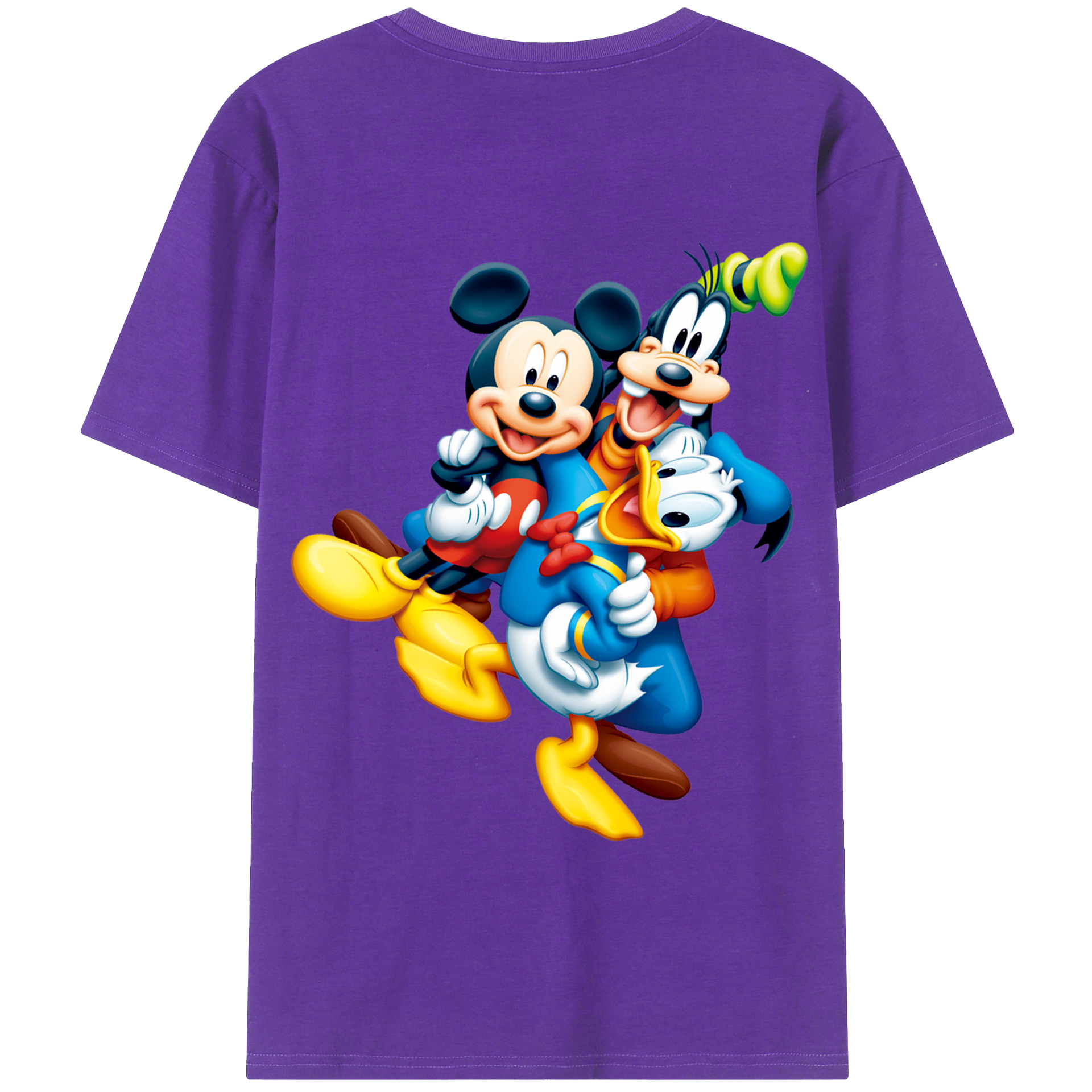 （画像用） ミッキーマウス Mickey Mouse 綿100％半袖Tシャツ（背面プリント）