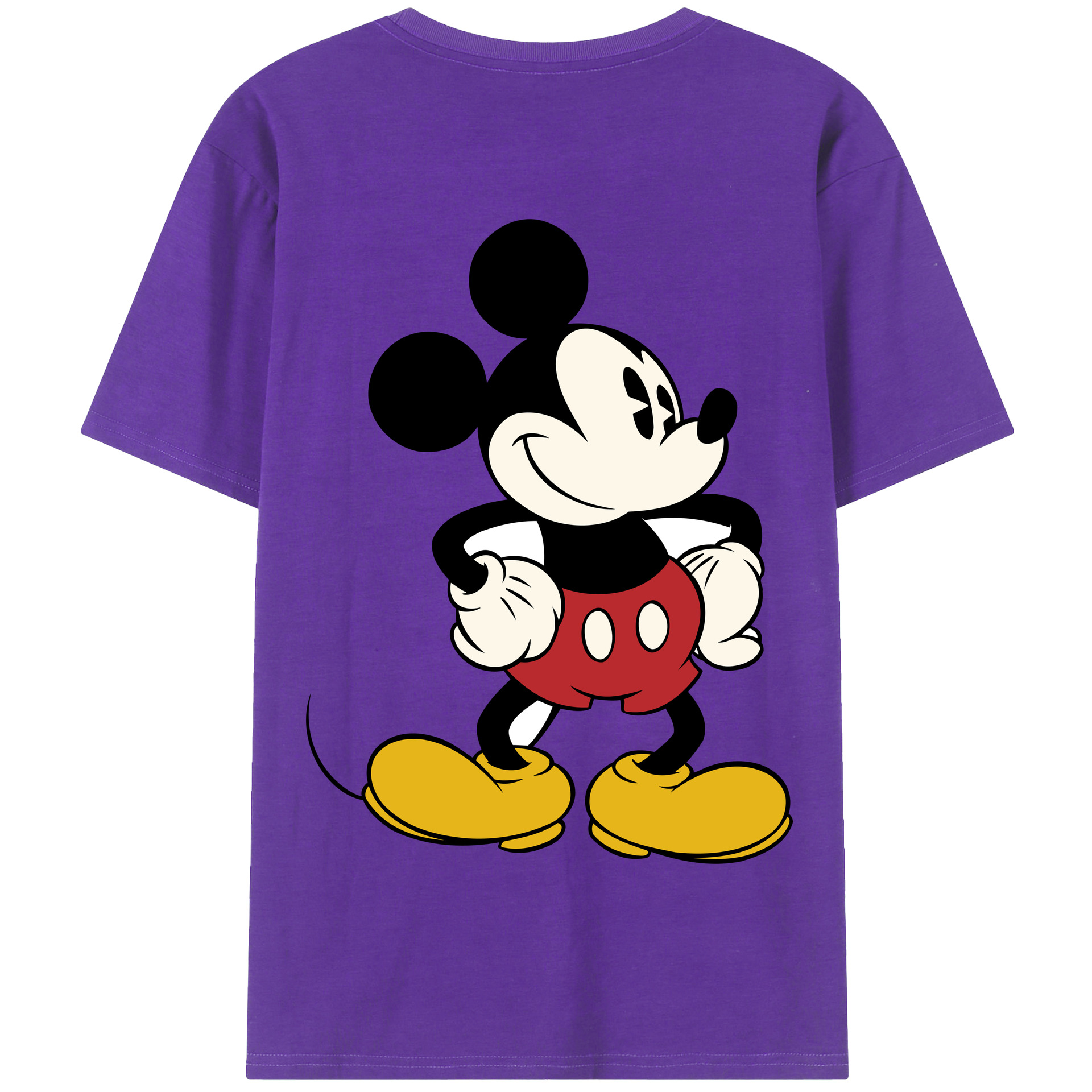 （画像用） ミッキーマウス Mickey Mouse 綿100％半袖Tシャツ（背面プリント）