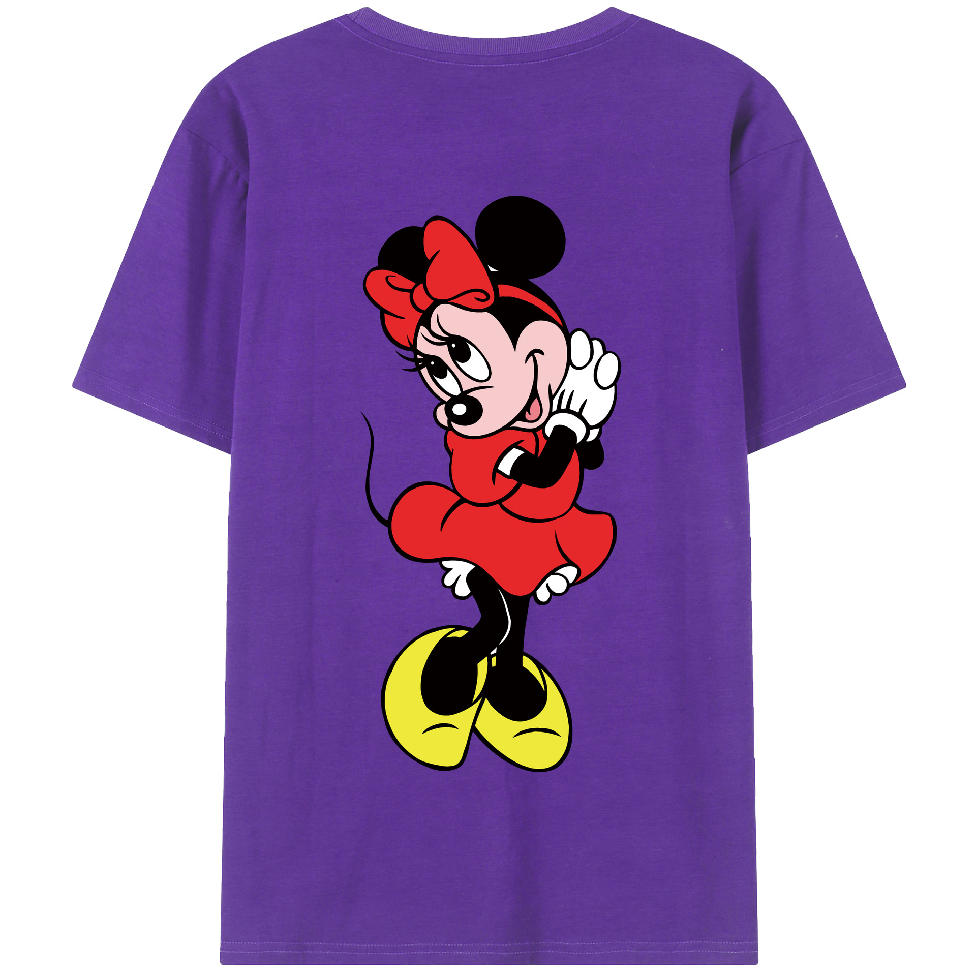 （画像用） ミッキーマウス Mickey Mouse 綿100％半袖Tシャツ（背面プリント）