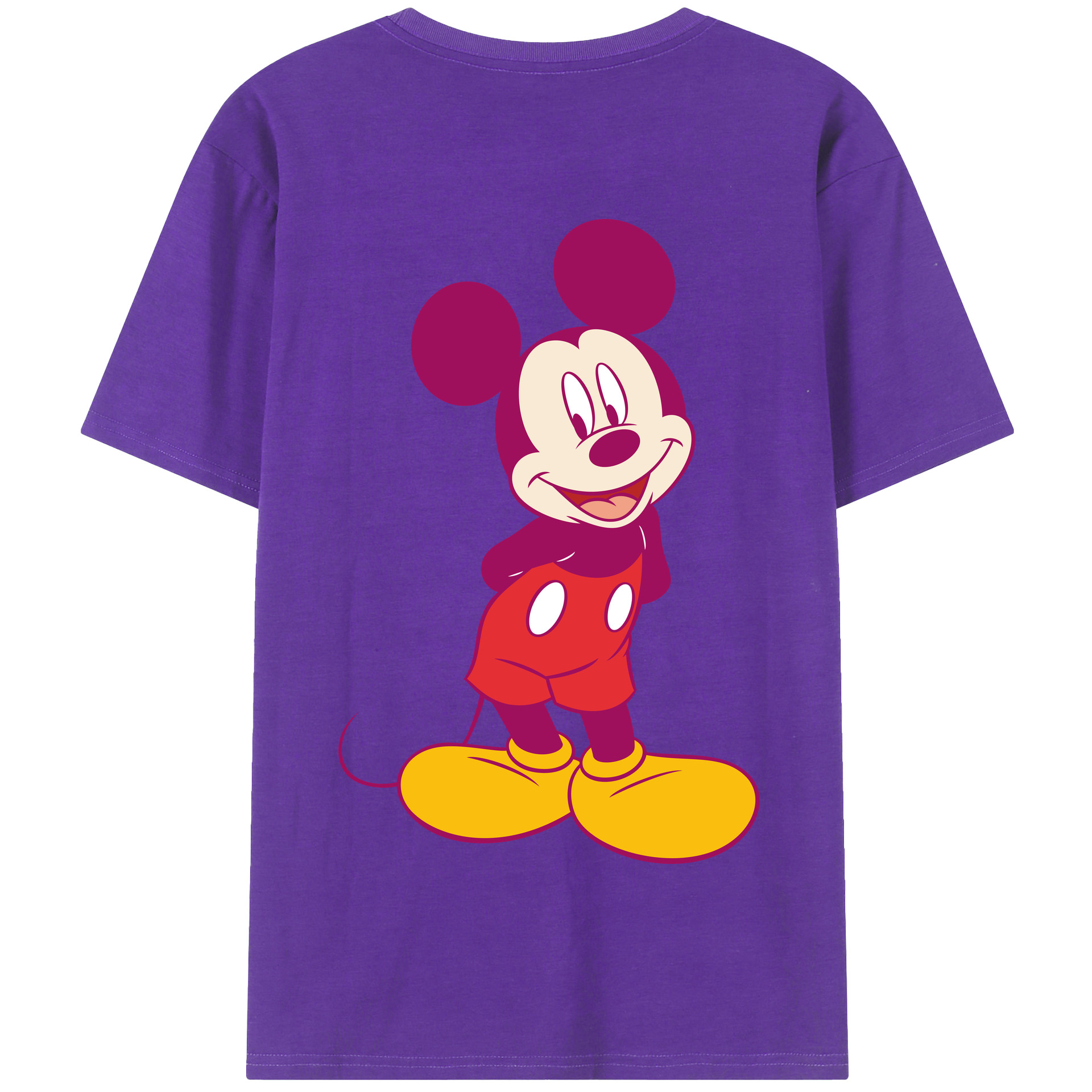 （画像用） ミッキーマウス Mickey Mouse 綿100％半袖Tシャツ（背面プリント）