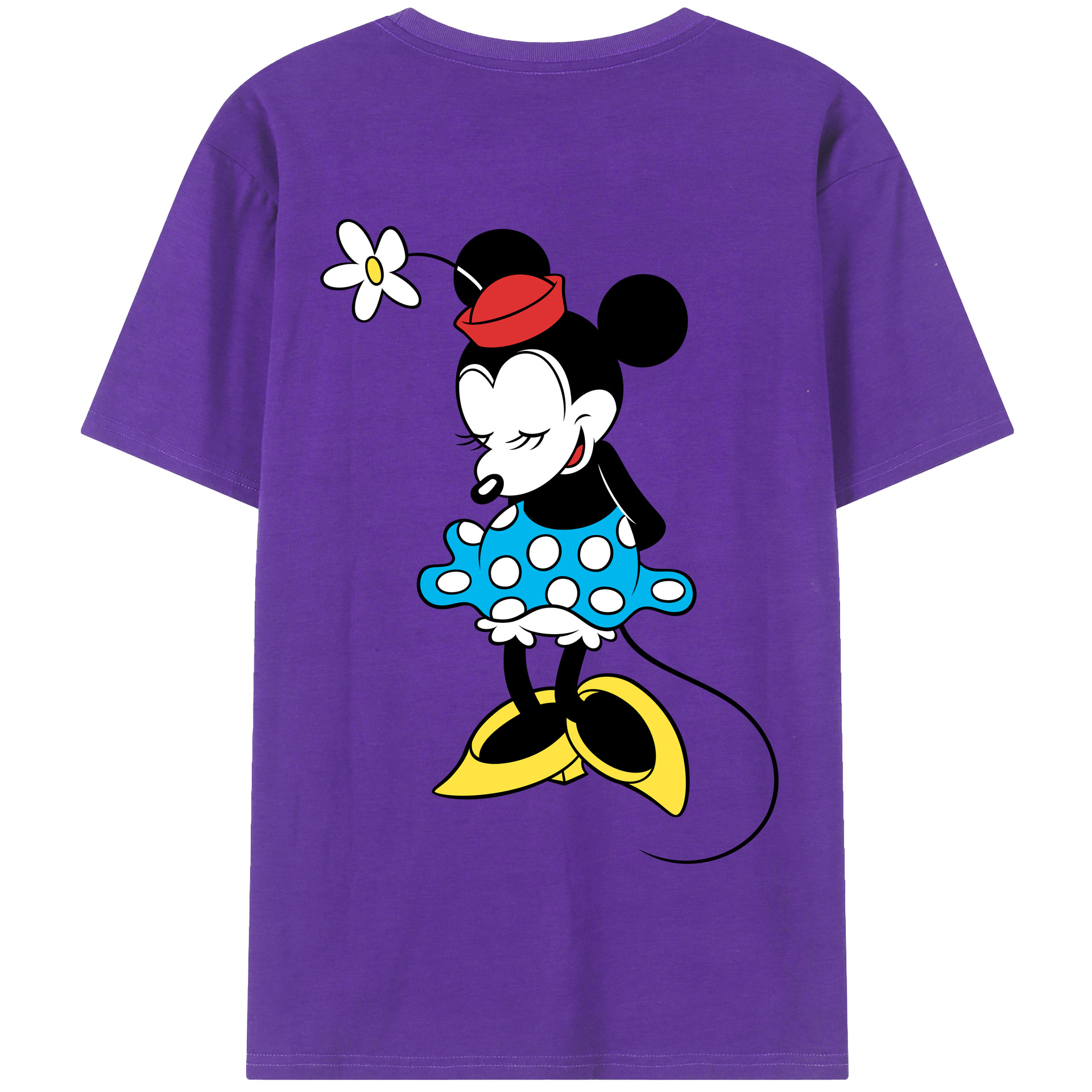 （画像用） ミッキーマウス Mickey Mouse 綿100％半袖Tシャツ（背面プリント）