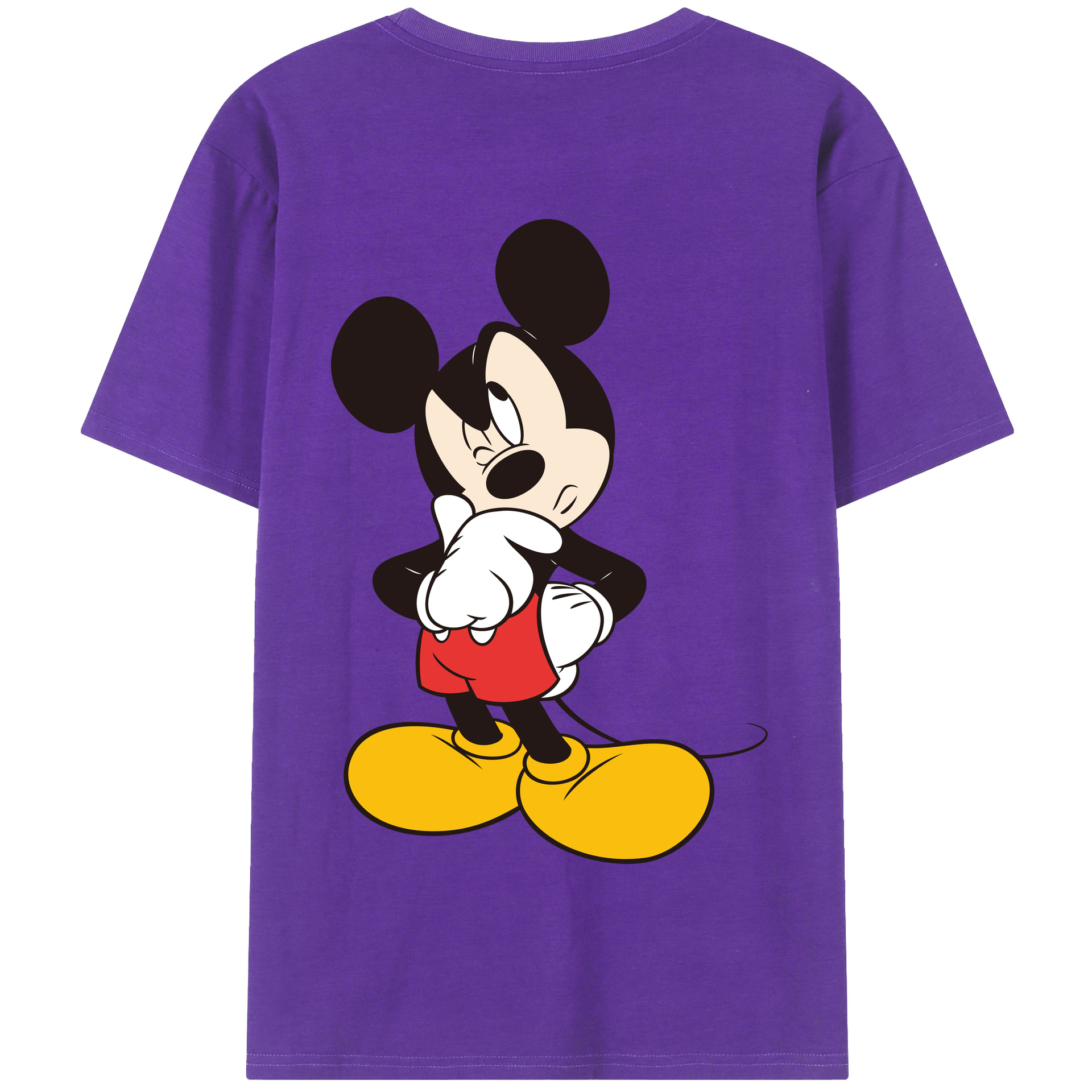 （画像用） ミッキーマウス Mickey Mouse 綿100％半袖Tシャツ（背面プリント）