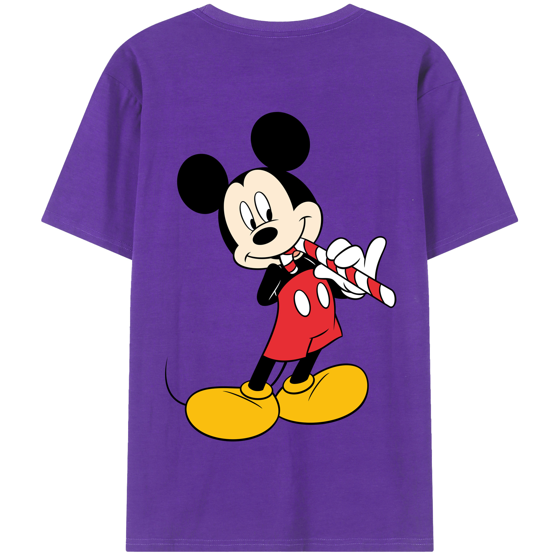 （画像用） ミッキーマウス Mickey Mouse 綿100％半袖Tシャツ（背面プリント）