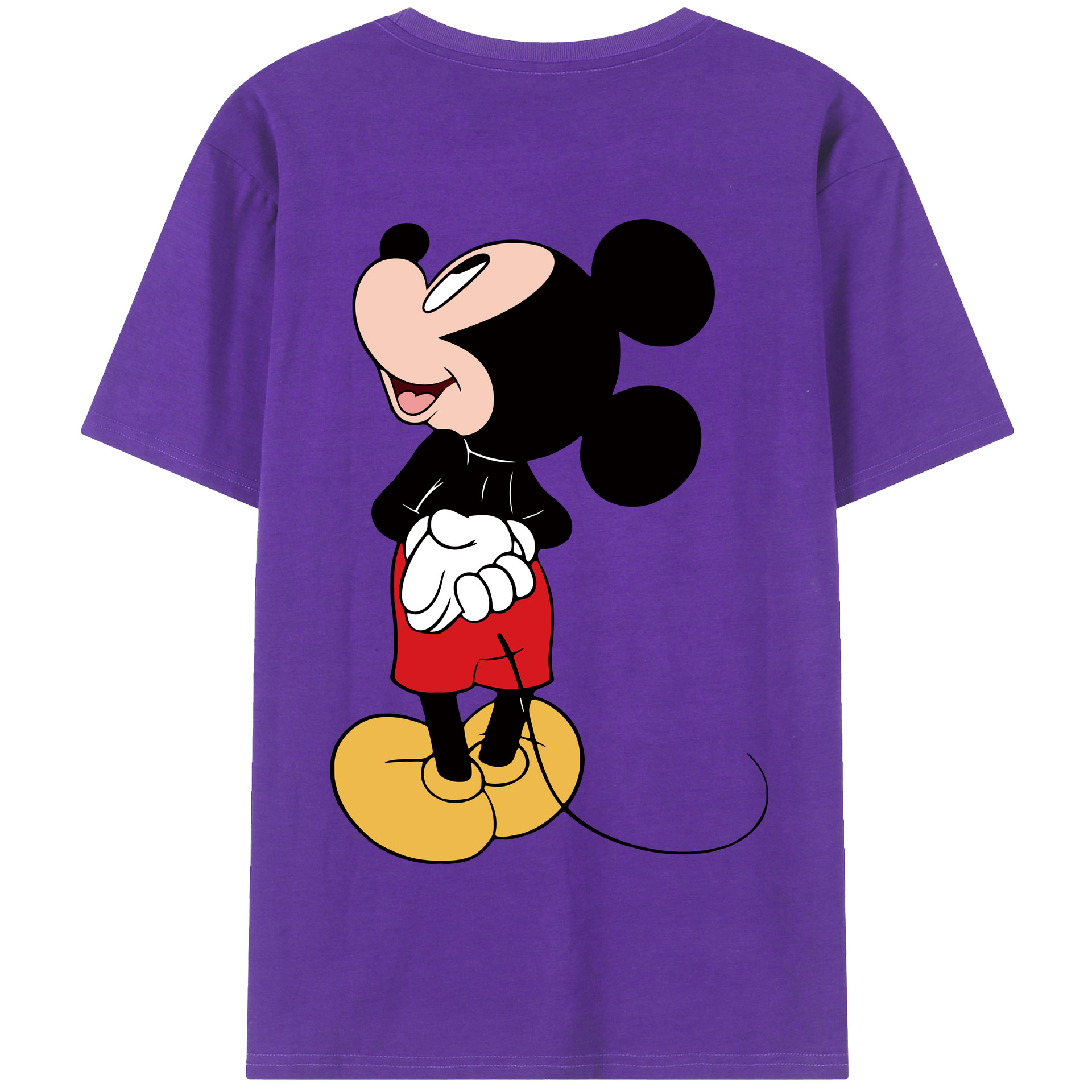 （画像用） ミッキーマウス Mickey Mouse 綿100％半袖Tシャツ（背面プリント）