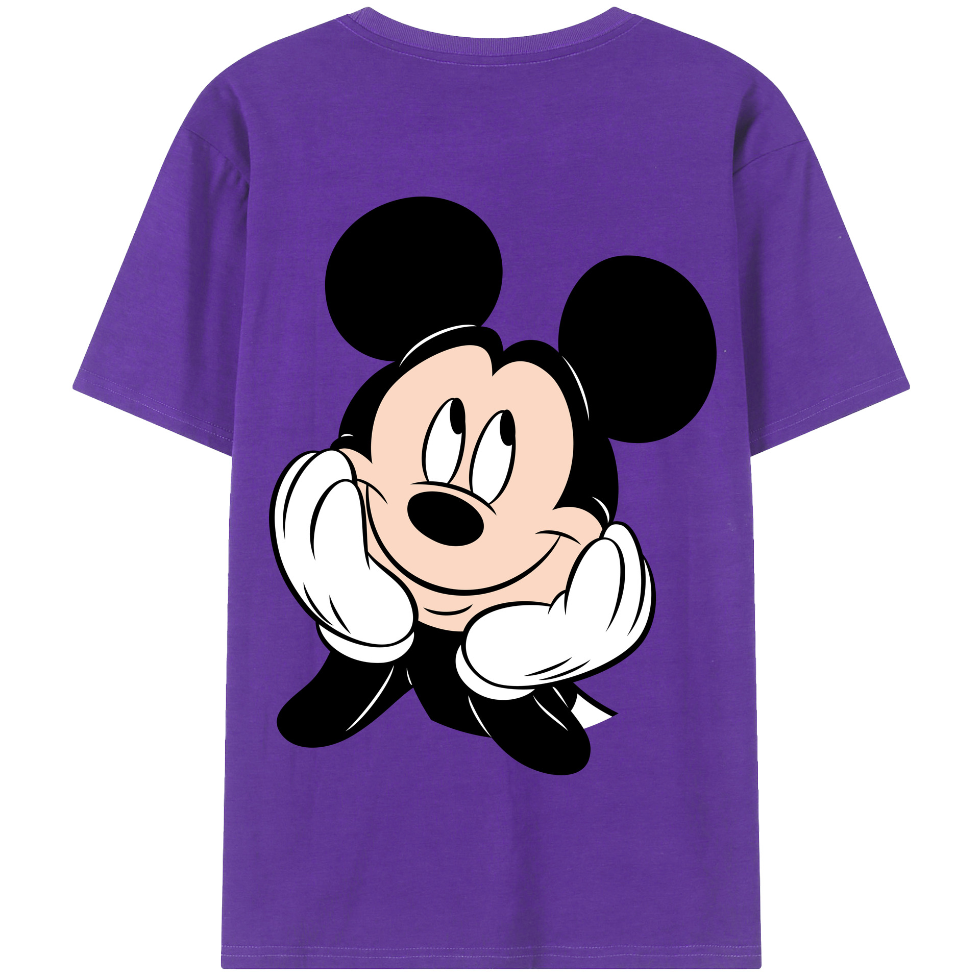 （画像用） ミッキーマウス Mickey Mouse 綿100％半袖Tシャツ（背面プリント）