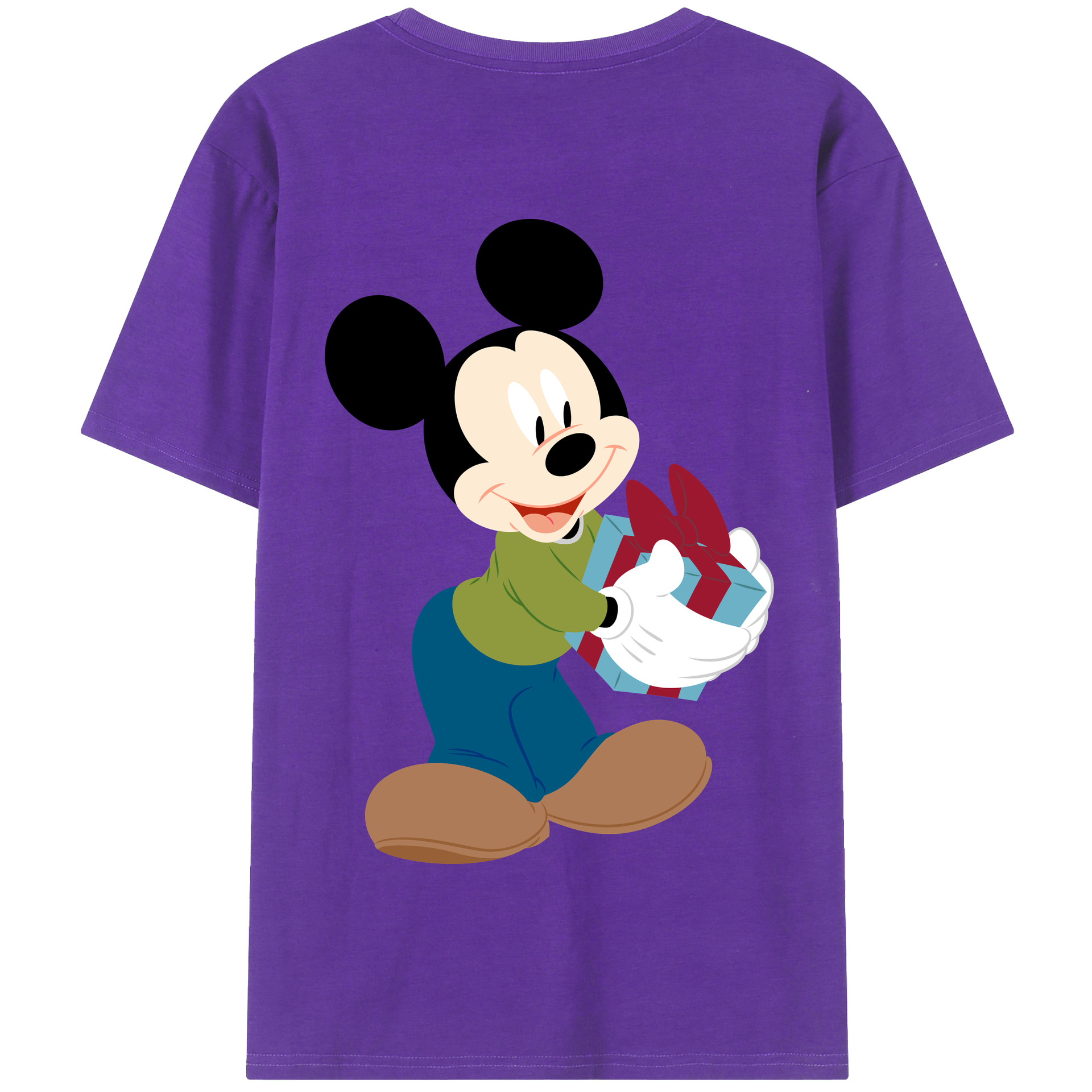 （画像用） ミッキーマウス Mickey Mouse 綿100％半袖Tシャツ（背面プリント）