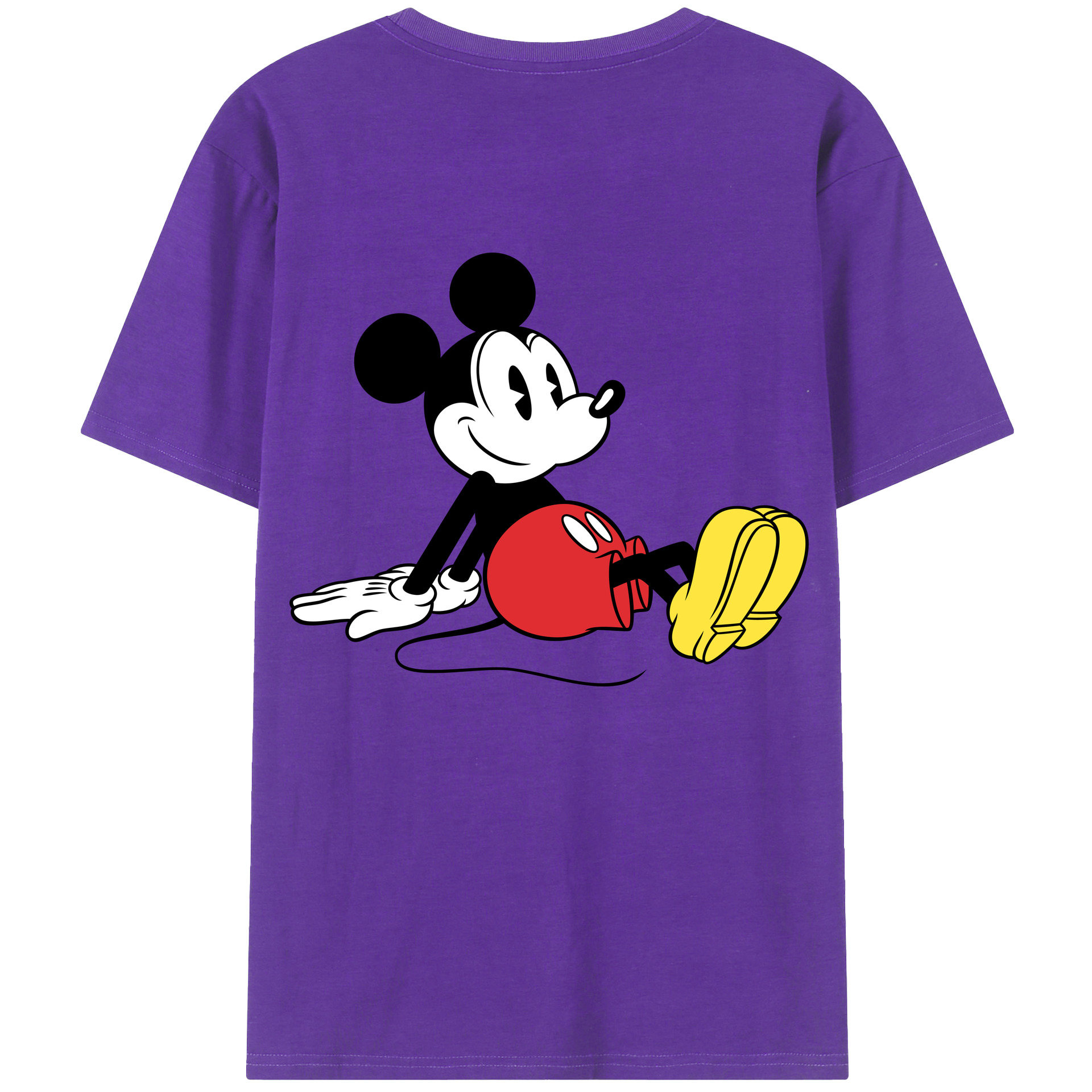 （画像用） ミッキーマウス Mickey Mouse 綿100％半袖Tシャツ（背面プリント）