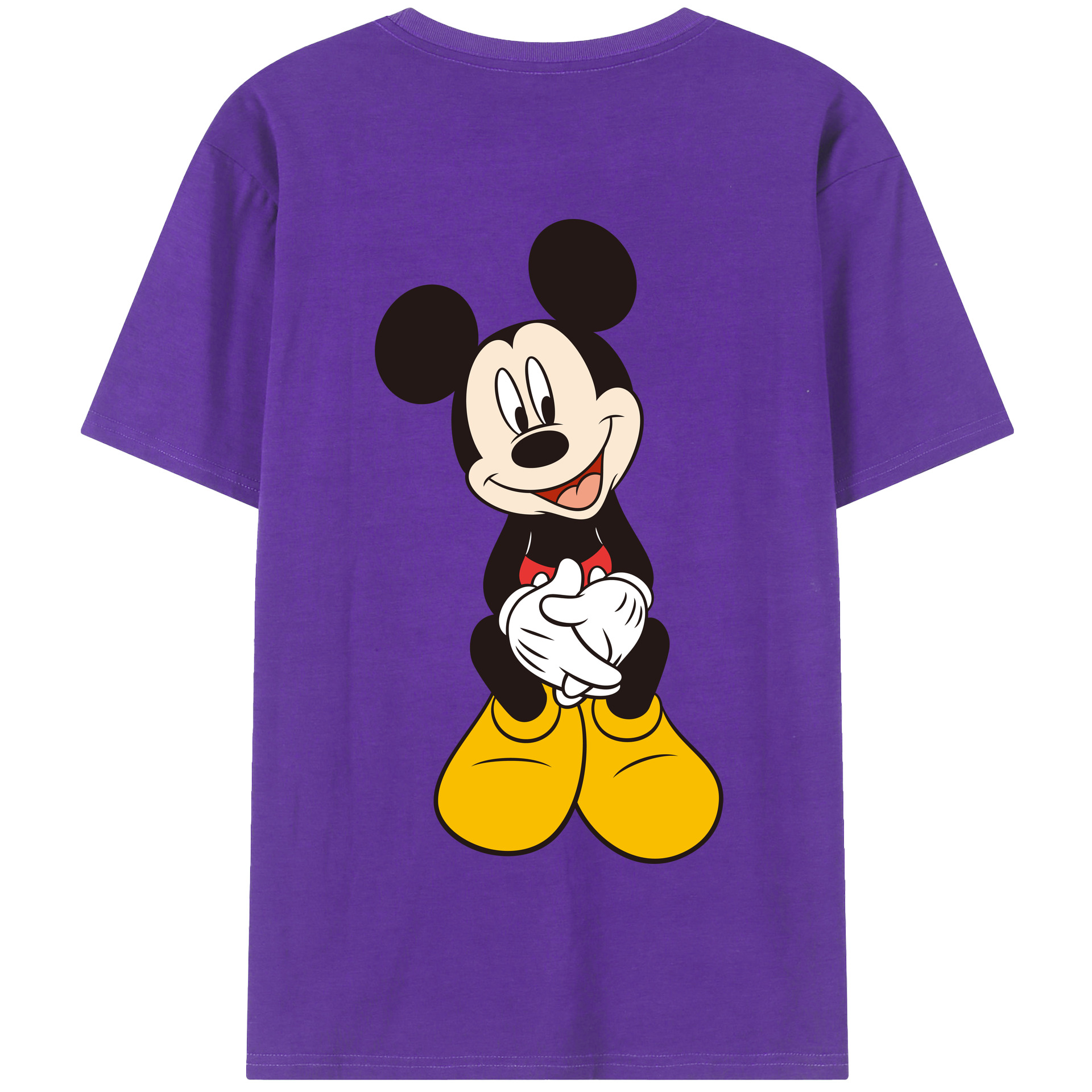 （画像用） ミッキーマウス Mickey Mouse 綿100％半袖Tシャツ（背面プリント）