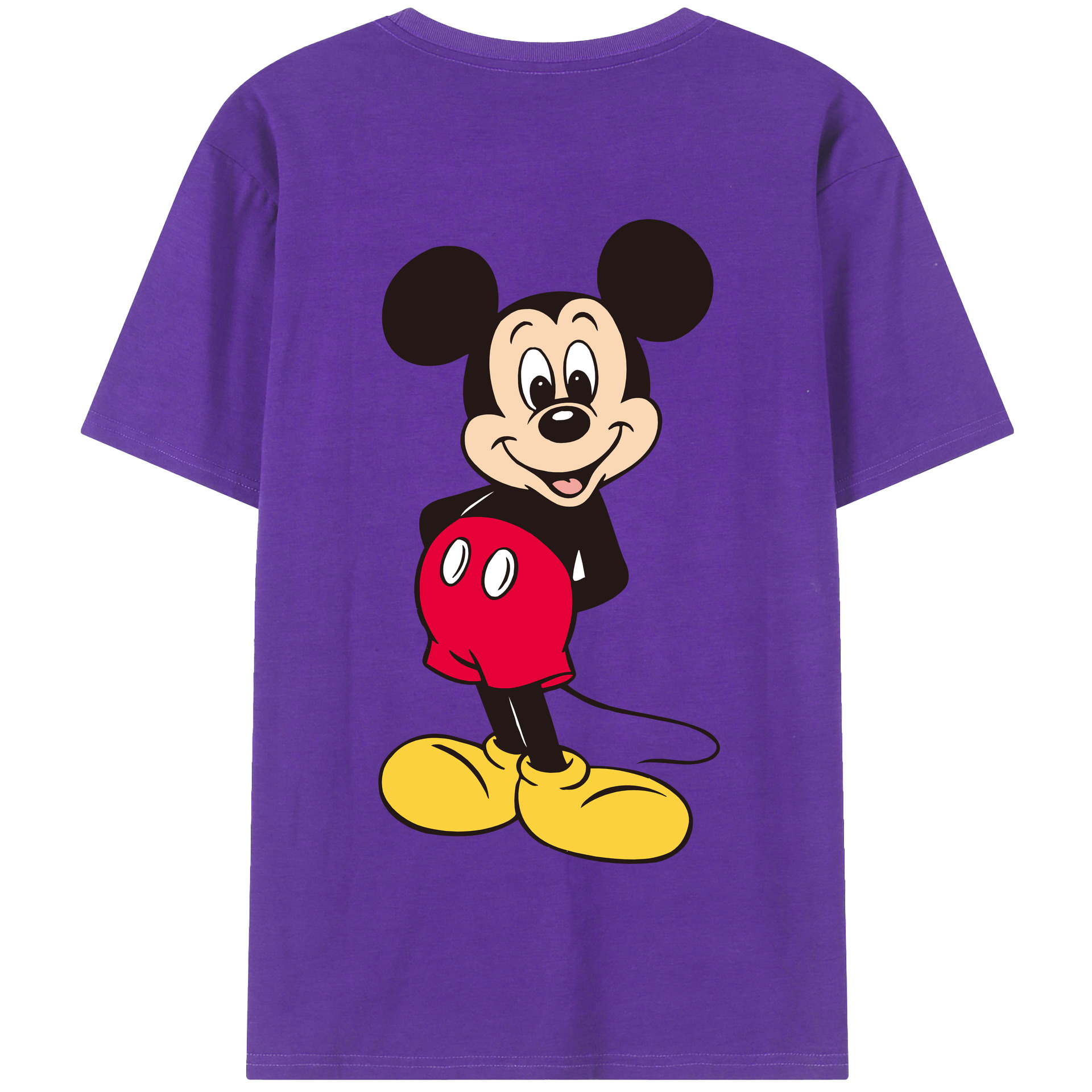 （画像用） ミッキーマウス Mickey Mouse 綿100％半袖Tシャツ（背面プリント）