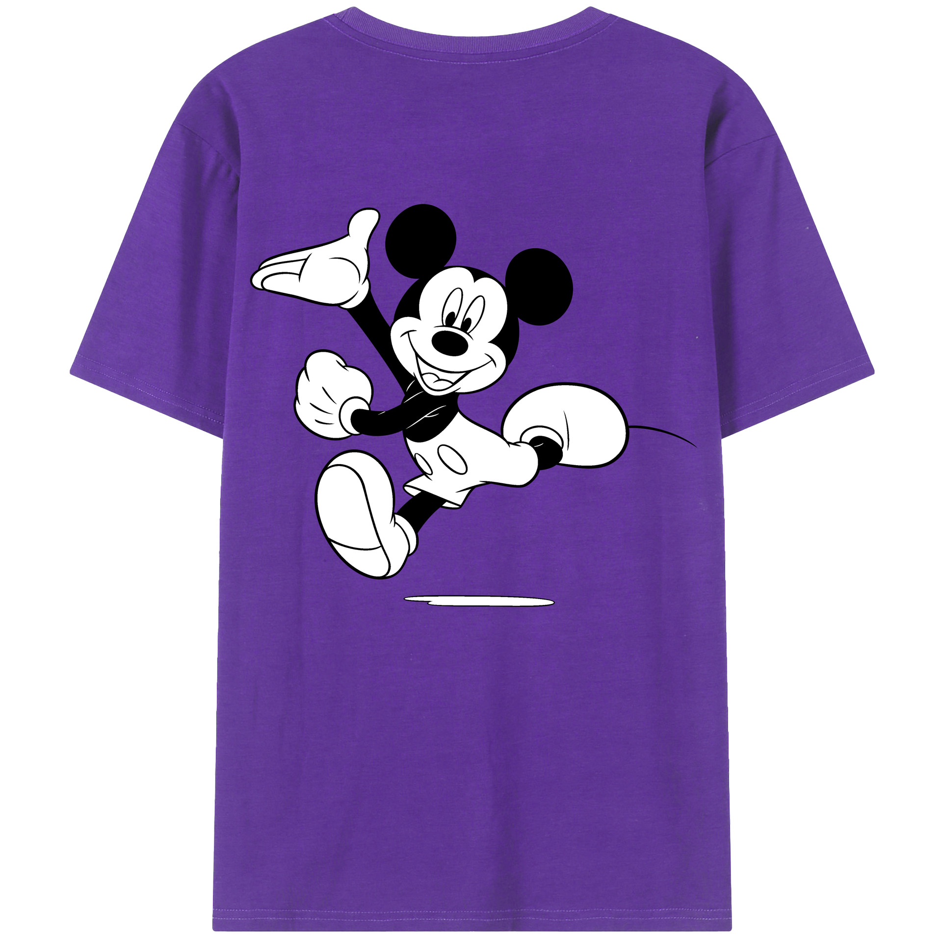 （画像用） ミッキーマウス Mickey Mouse 綿100％半袖Tシャツ（背面プリント）