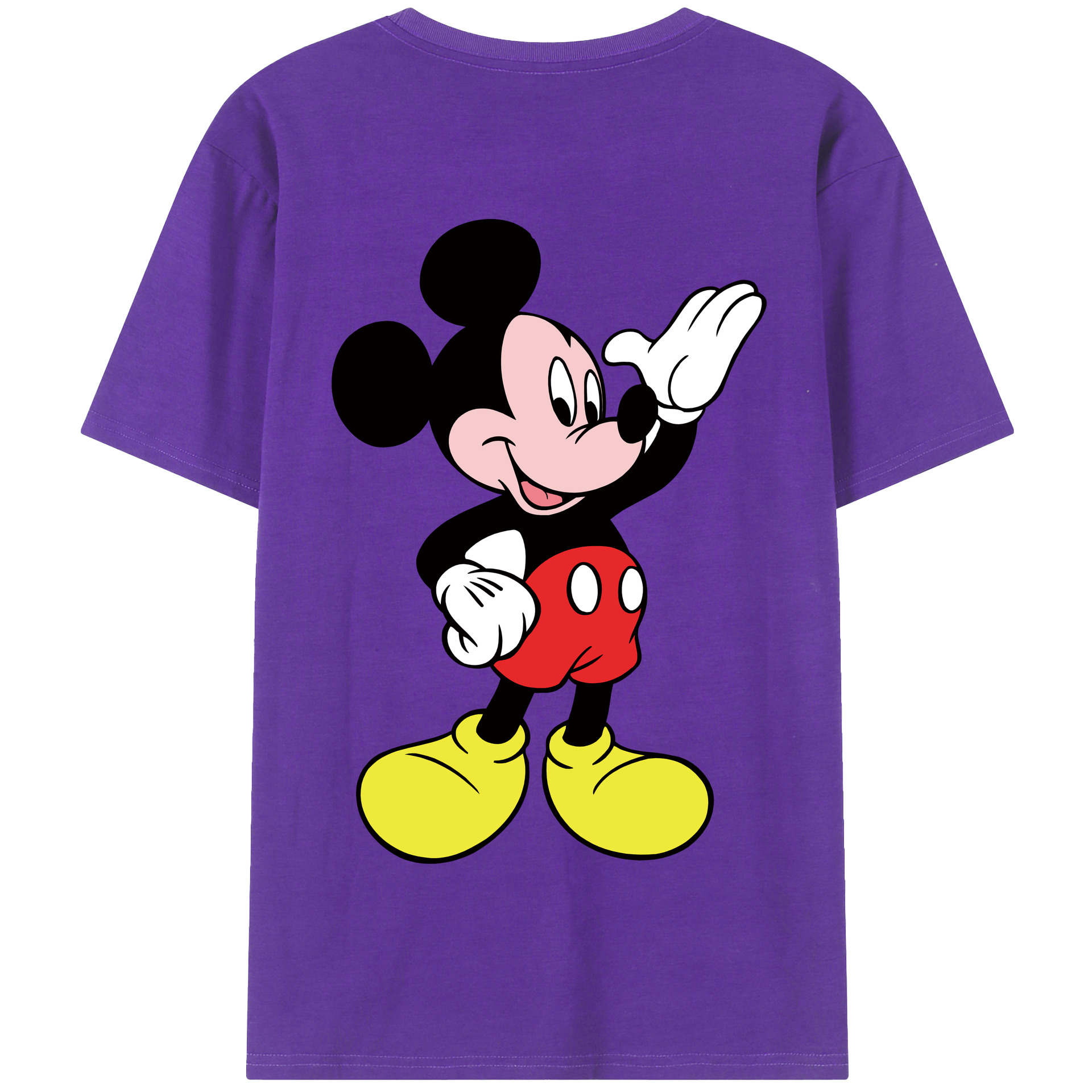 （画像用） ミッキーマウス Mickey Mouse 綿100％半袖Tシャツ（背面プリント）