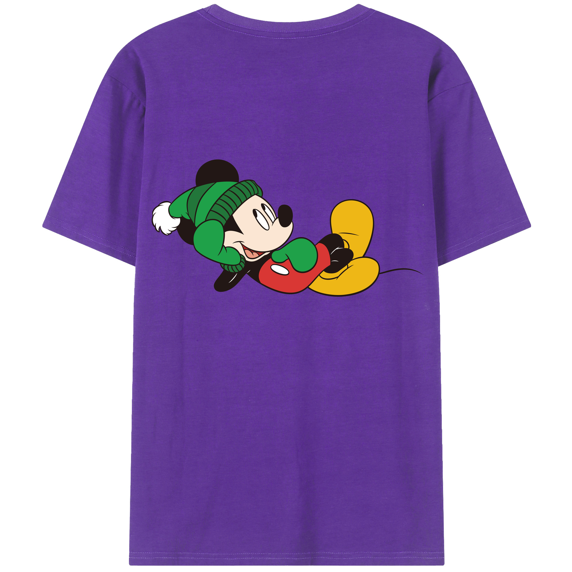 （画像用） ミッキーマウス Mickey Mouse 綿100％半袖Tシャツ（背面プリント）