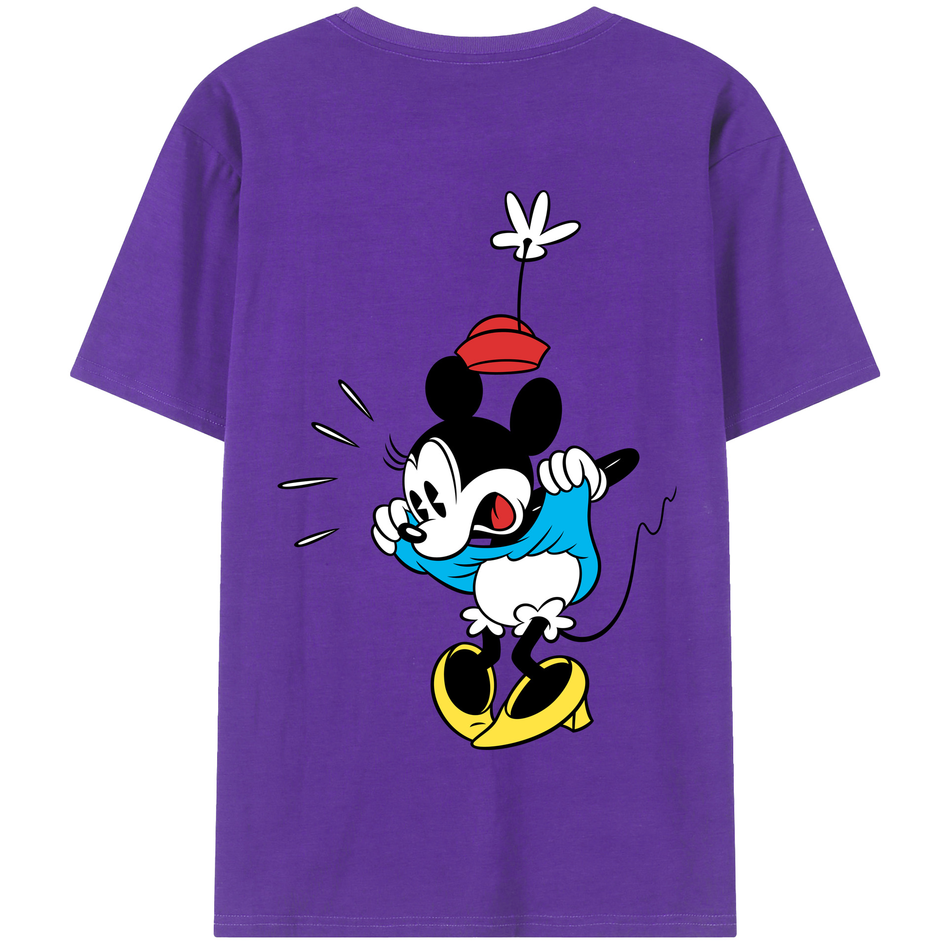 （画像用） ミッキーマウス Mickey Mouse 綿100％半袖Tシャツ（背面プリント）