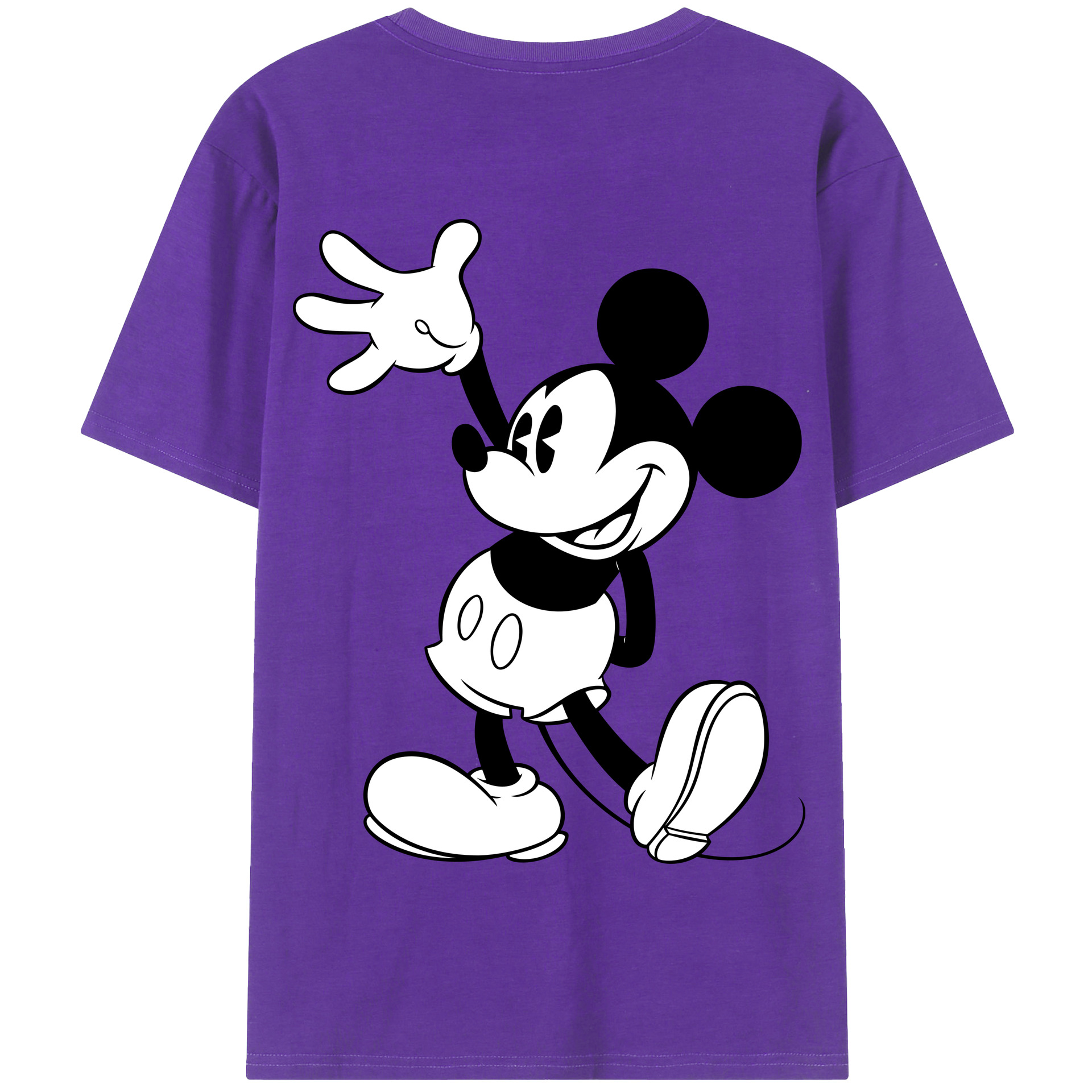 （画像用） ミッキーマウス Mickey Mouse 綿100％半袖Tシャツ（背面プリント）