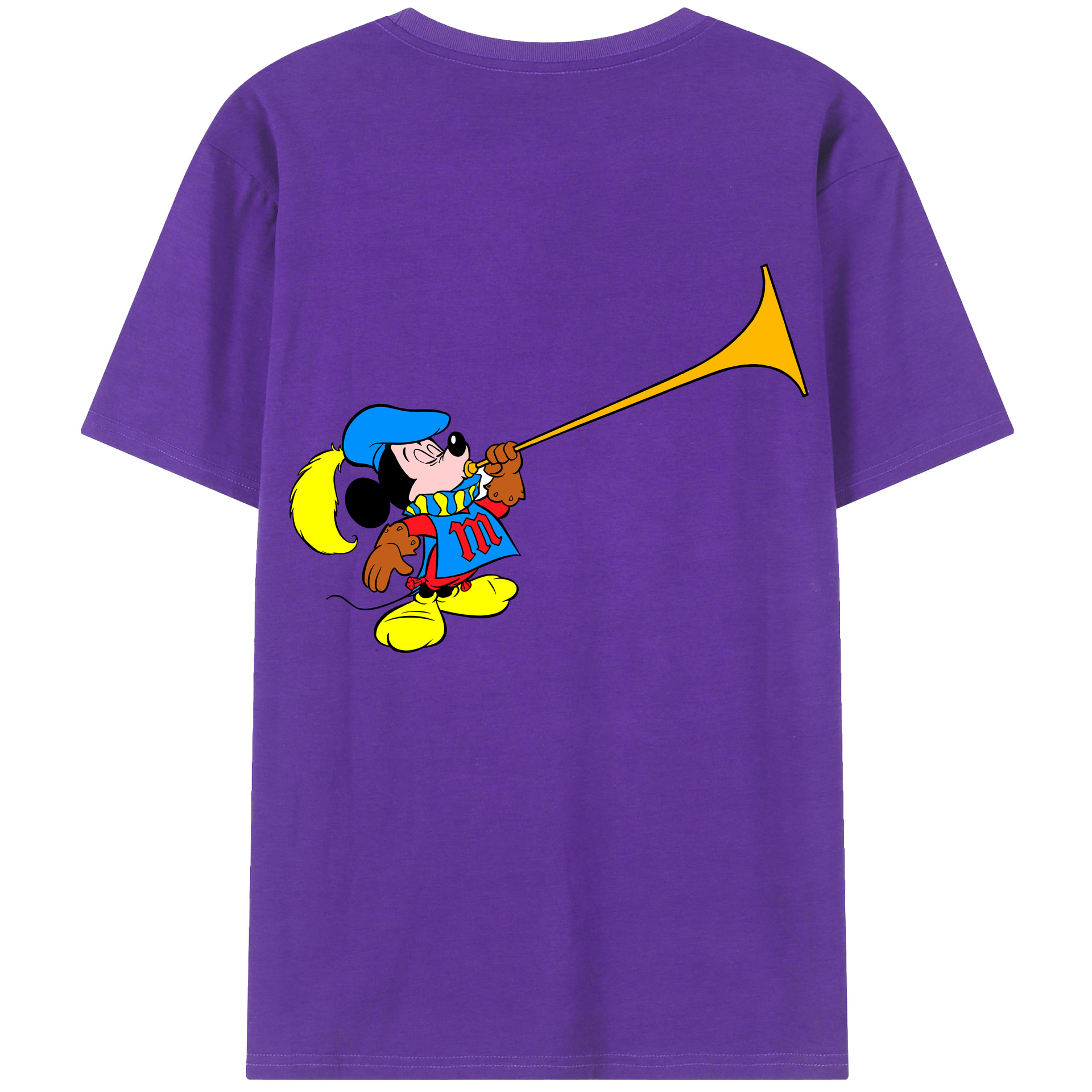 （画像用） ミッキーマウス Mickey Mouse 綿100％半袖Tシャツ（背面プリント）
