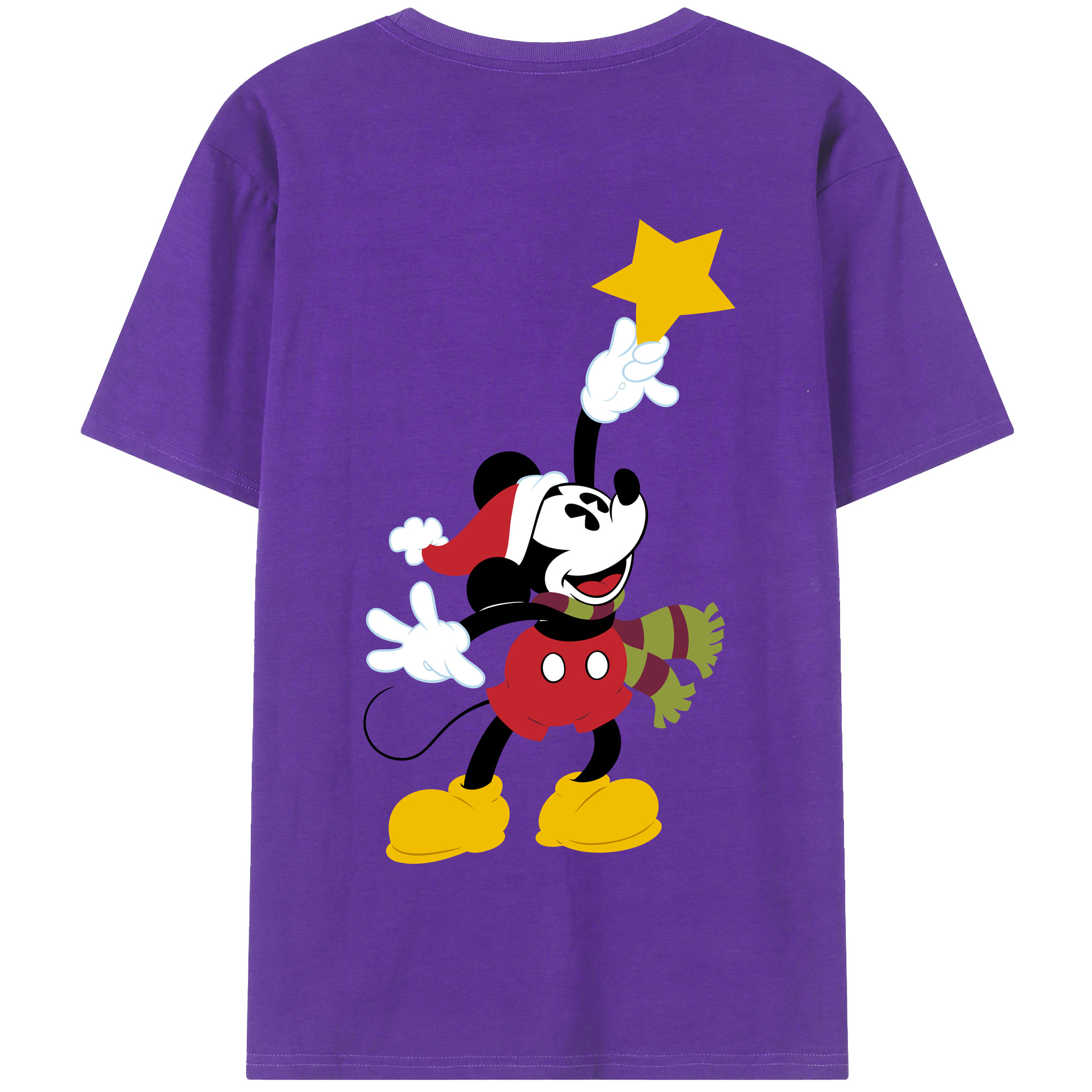 （画像用） ミッキーマウス Mickey Mouse 綿100％半袖Tシャツ（背面プリント）