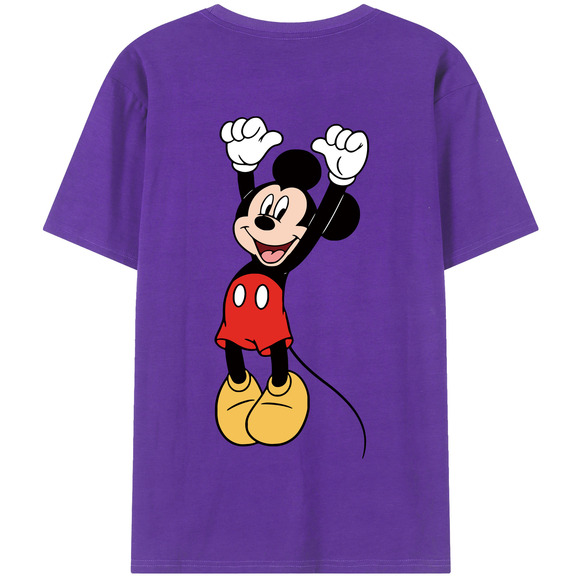 （画像用） ミッキーマウス Mickey Mouse 綿100％半袖Tシャツ（背面プリント）