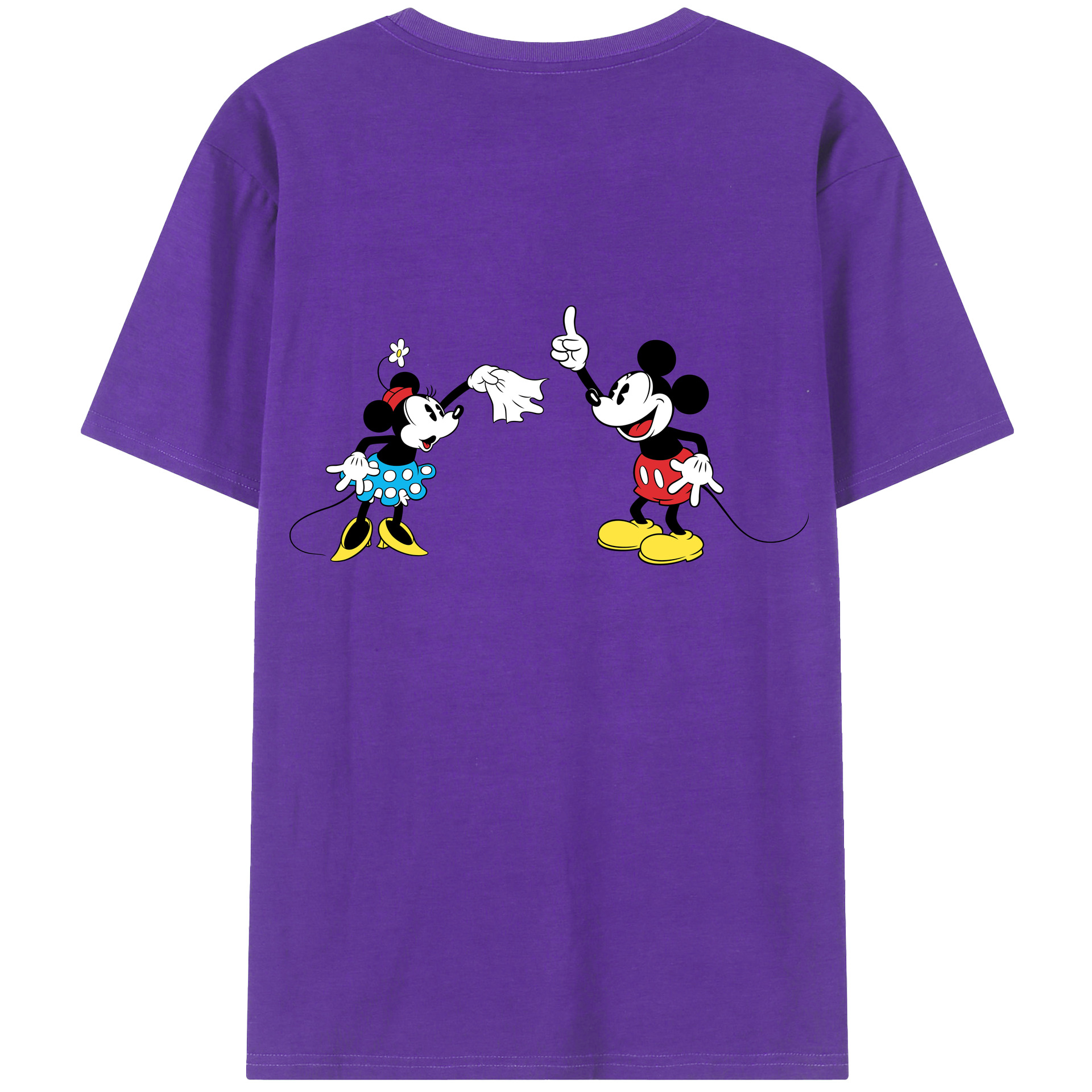 （画像用） ミッキーマウス Mickey Mouse 綿100％半袖Tシャツ（背面プリント）