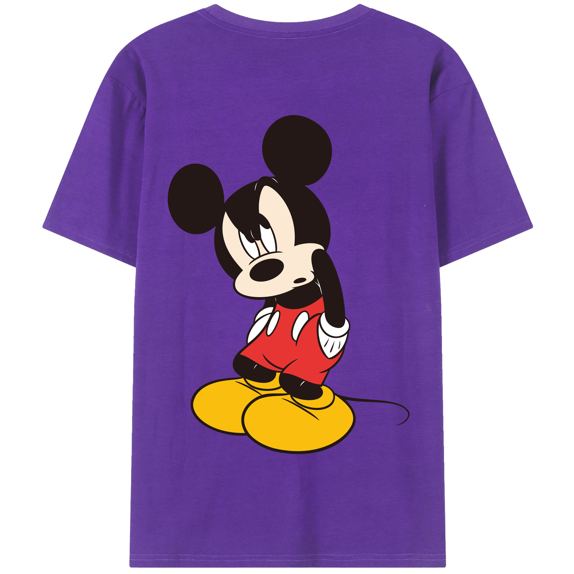 （画像用） ミッキーマウス Mickey Mouse 綿100％半袖Tシャツ（背面プリント）
