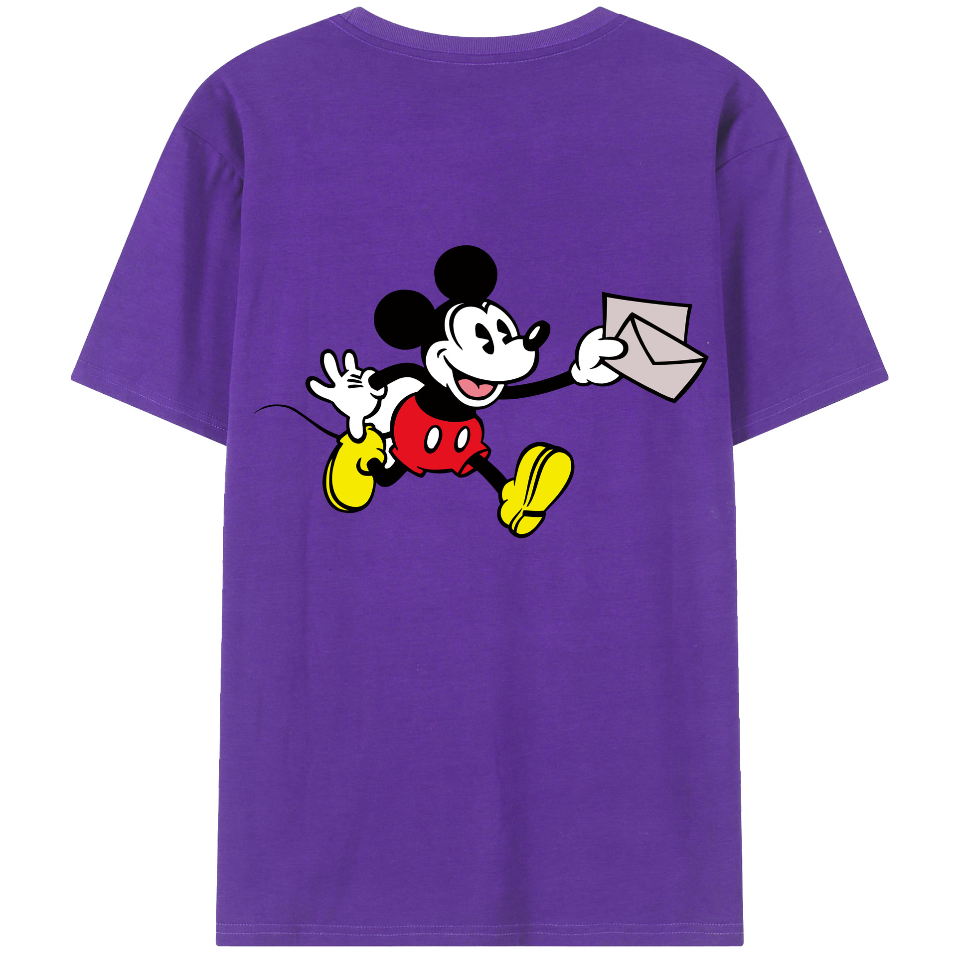 （画像用） ミッキーマウス Mickey Mouse 綿100％半袖Tシャツ（背面プリント）