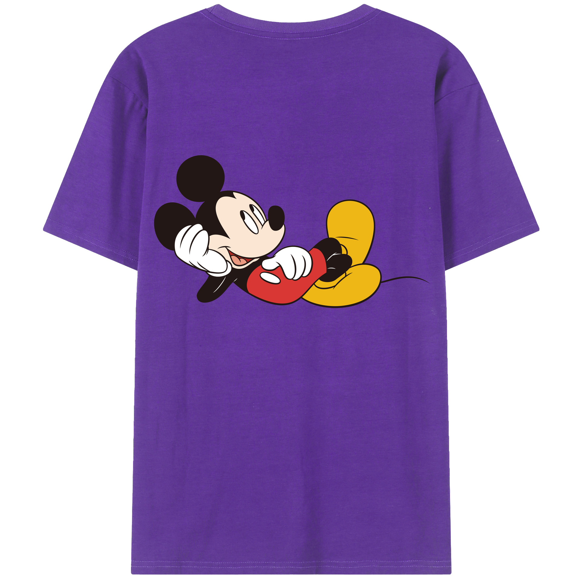 （画像用） ミッキーマウス Mickey Mouse 綿100％半袖Tシャツ（背面プリント）
