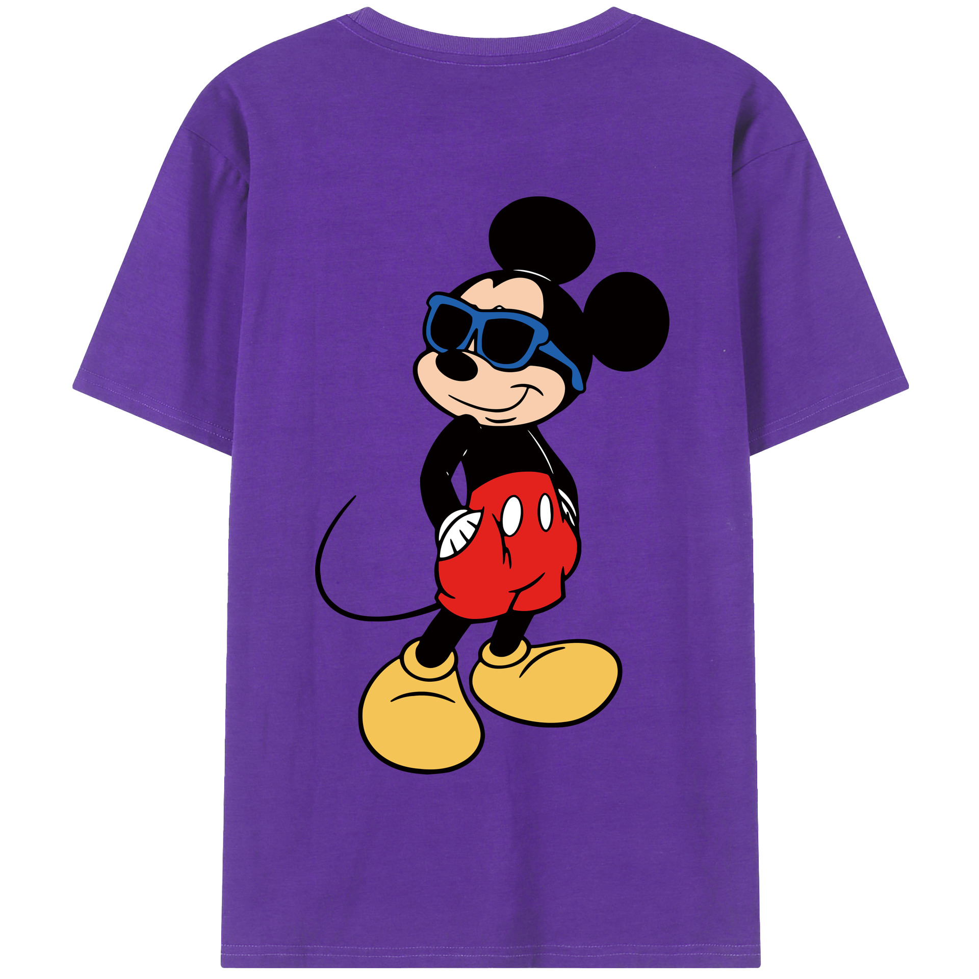 （画像用） ミッキーマウス Mickey Mouse 綿100％半袖Tシャツ（背面プリント）