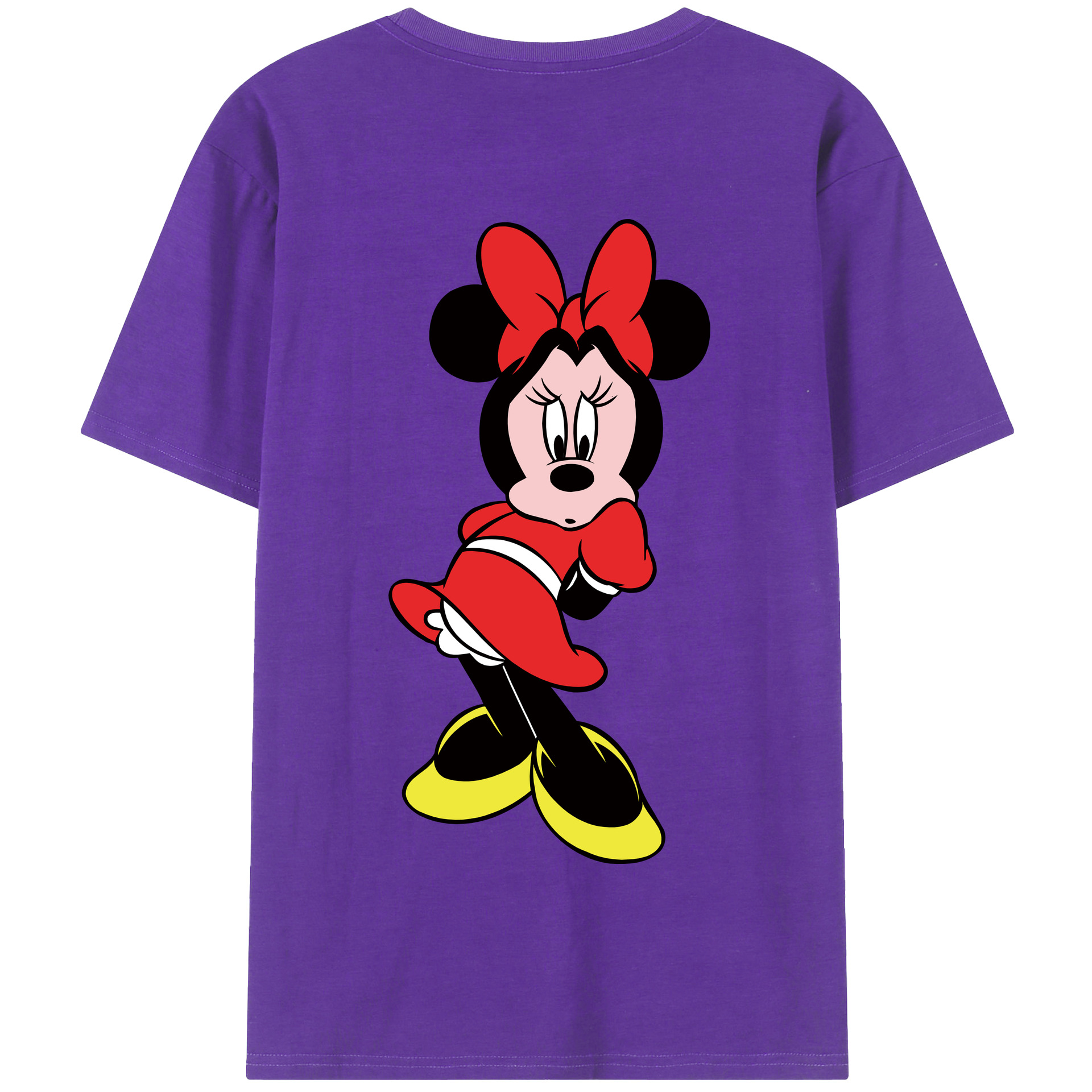 ミッキーマウス Mickey Mouse 綿100％半袖Tシャツ（背面プリント）