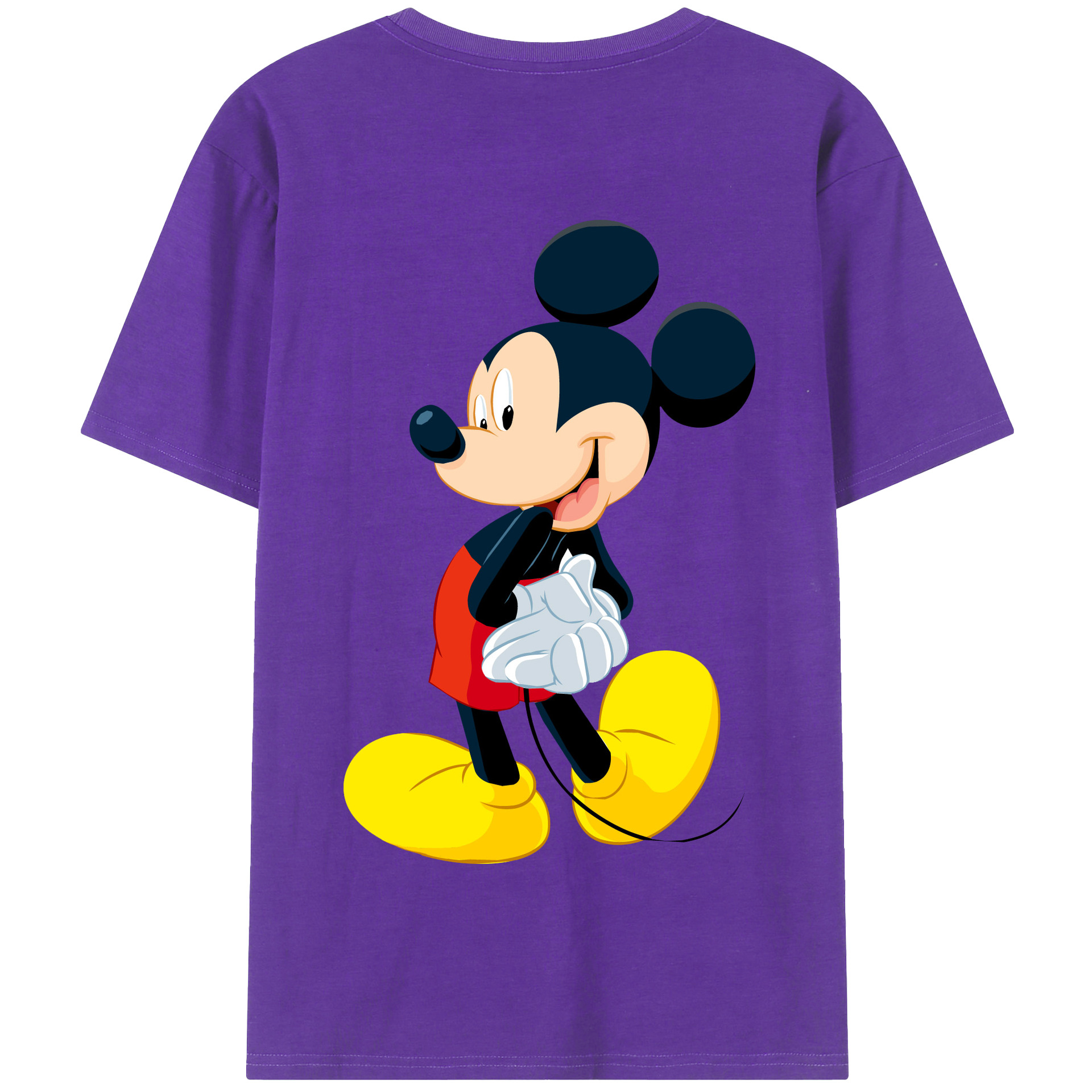 （画像用） ミッキーマウス Mickey Mouse 綿100％半袖Tシャツ（背面プリント）