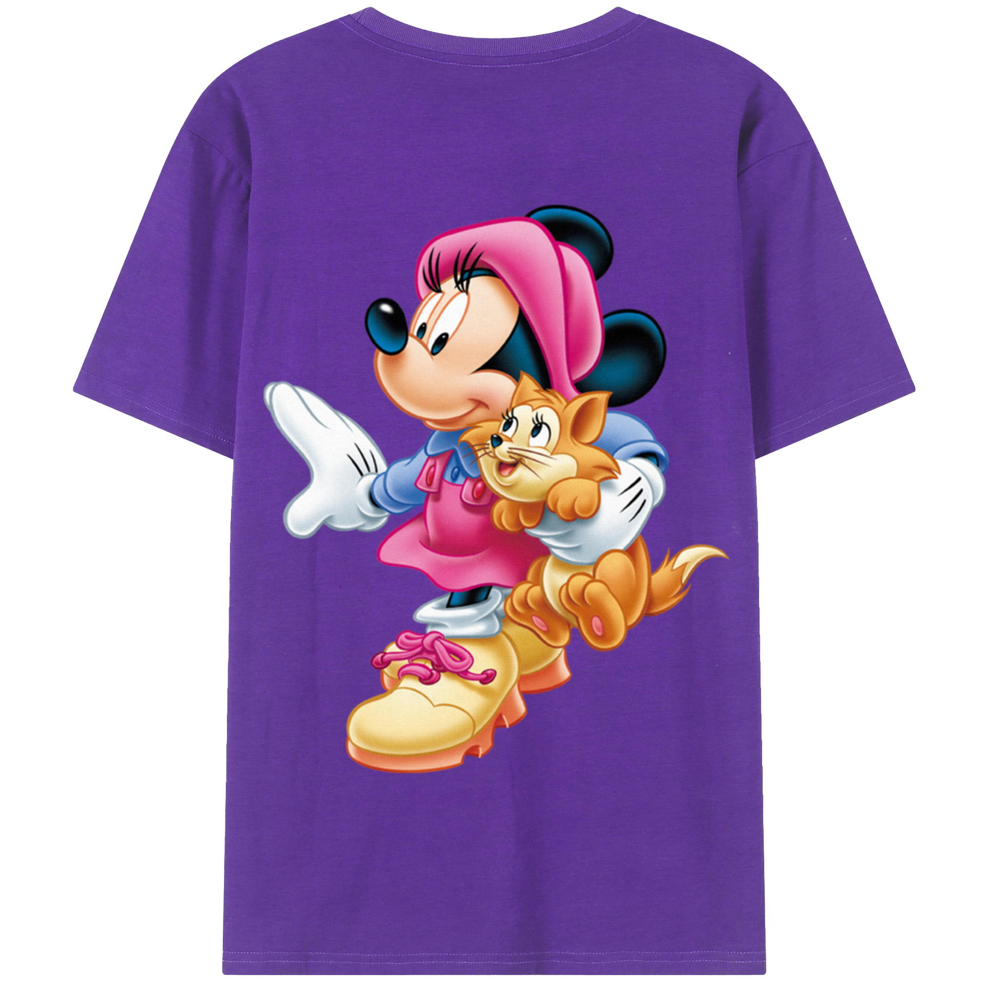 （画像用） ミッキーマウス Mickey Mouse 綿100％半袖Tシャツ（背面プリント）