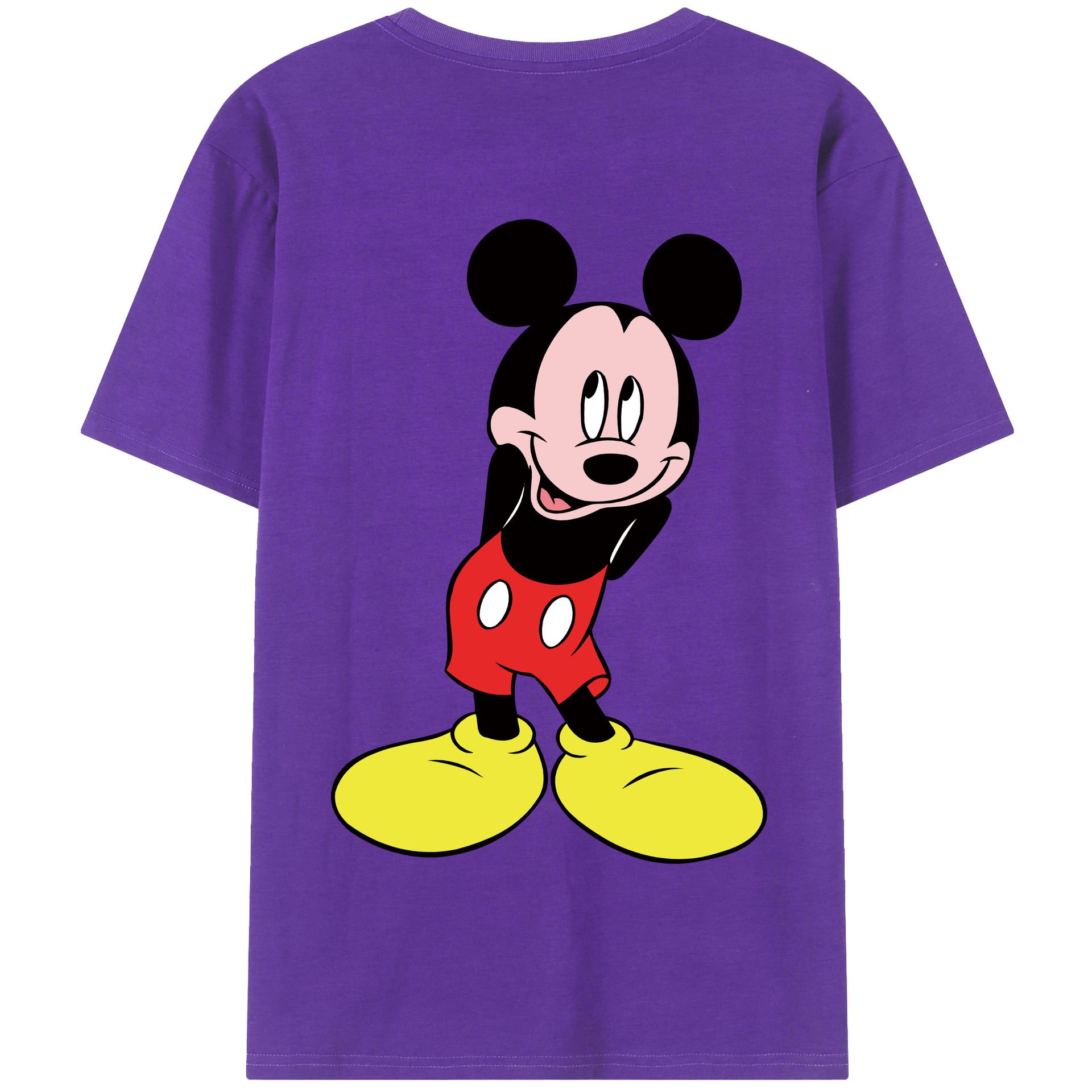 （画像用） ミッキーマウス Mickey Mouse 綿100％半袖Tシャツ（背面プリント）