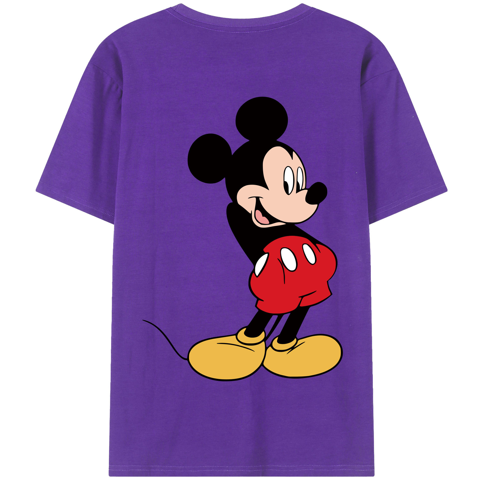 （画像用） ミッキーマウス Mickey Mouse 綿100％半袖Tシャツ（背面プリント）