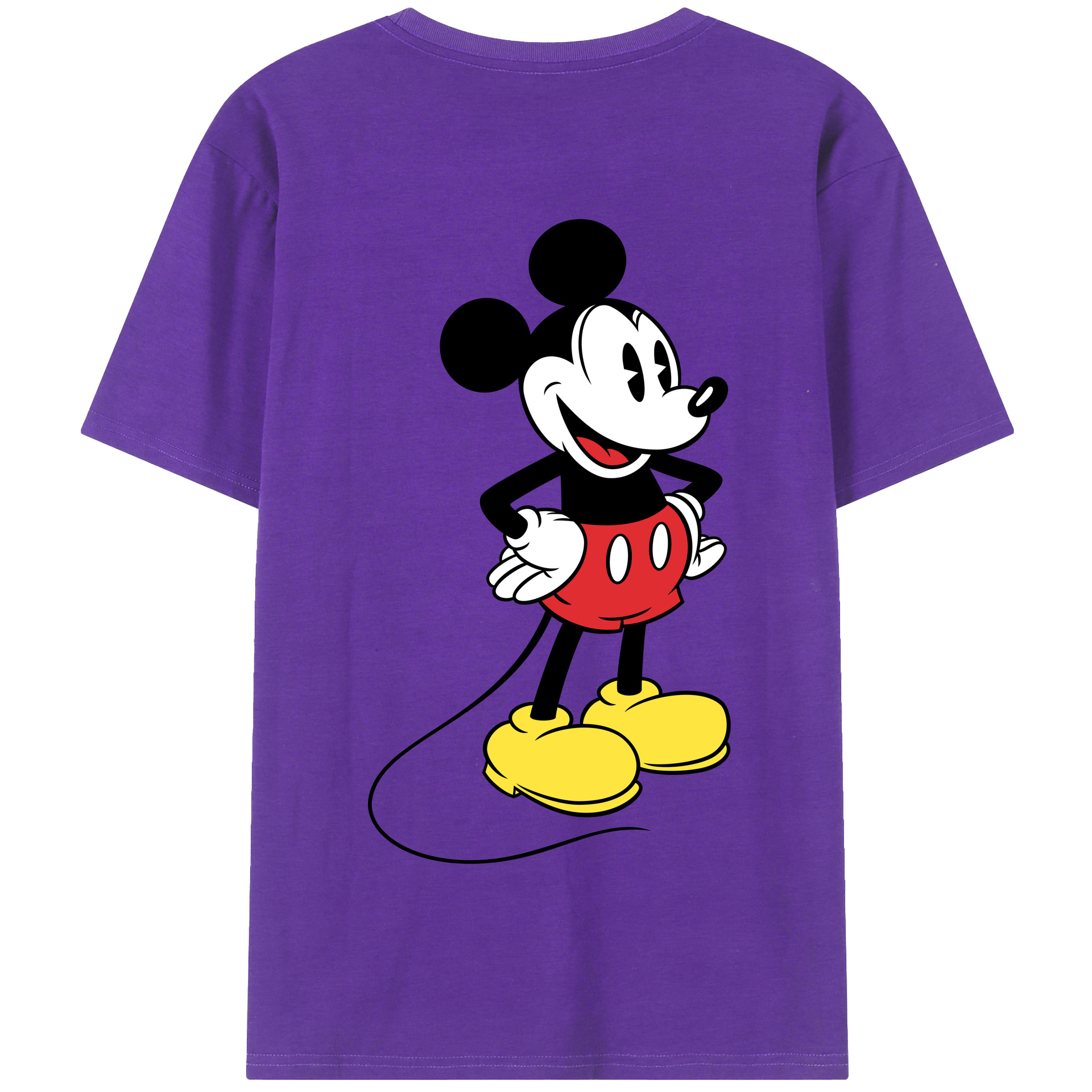 （画像用） ミッキーマウス Mickey Mouse 綿100％半袖Tシャツ（背面プリント）