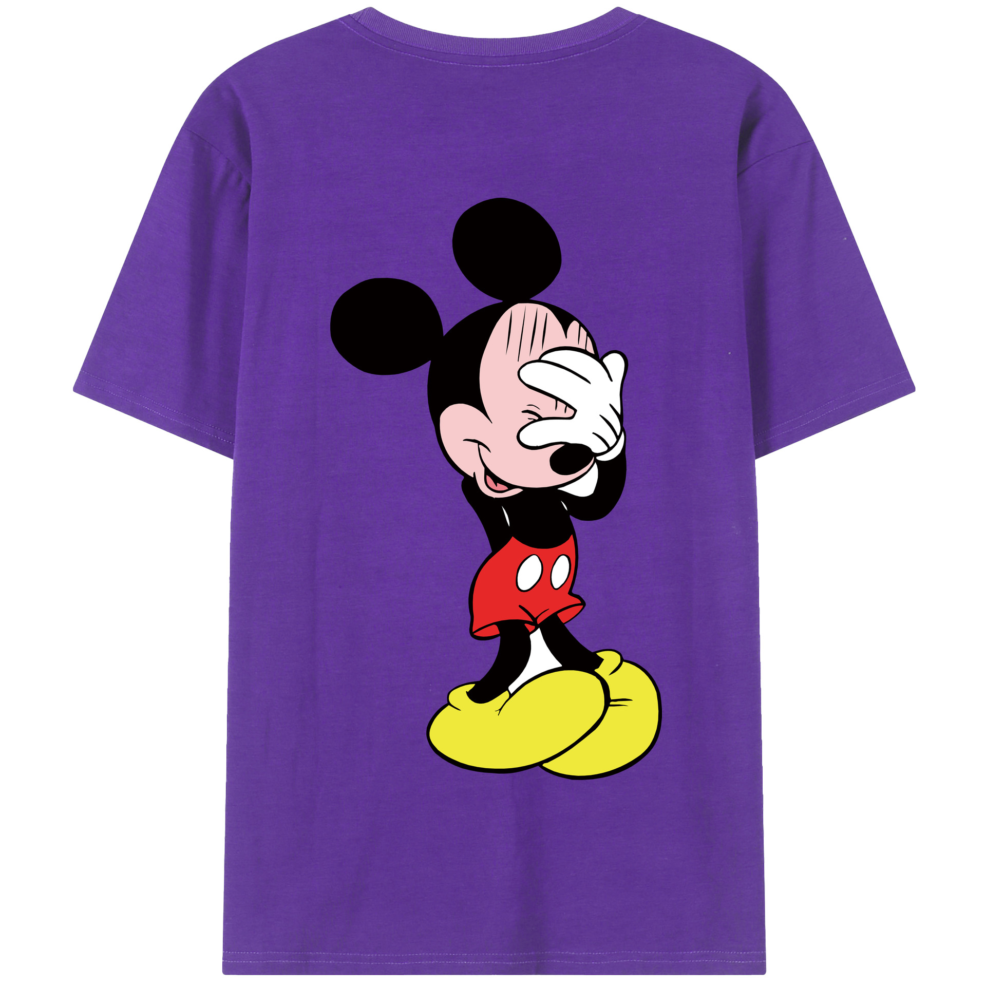 （画像用） ミッキーマウス Mickey Mouse 綿100％半袖Tシャツ（背面プリント）