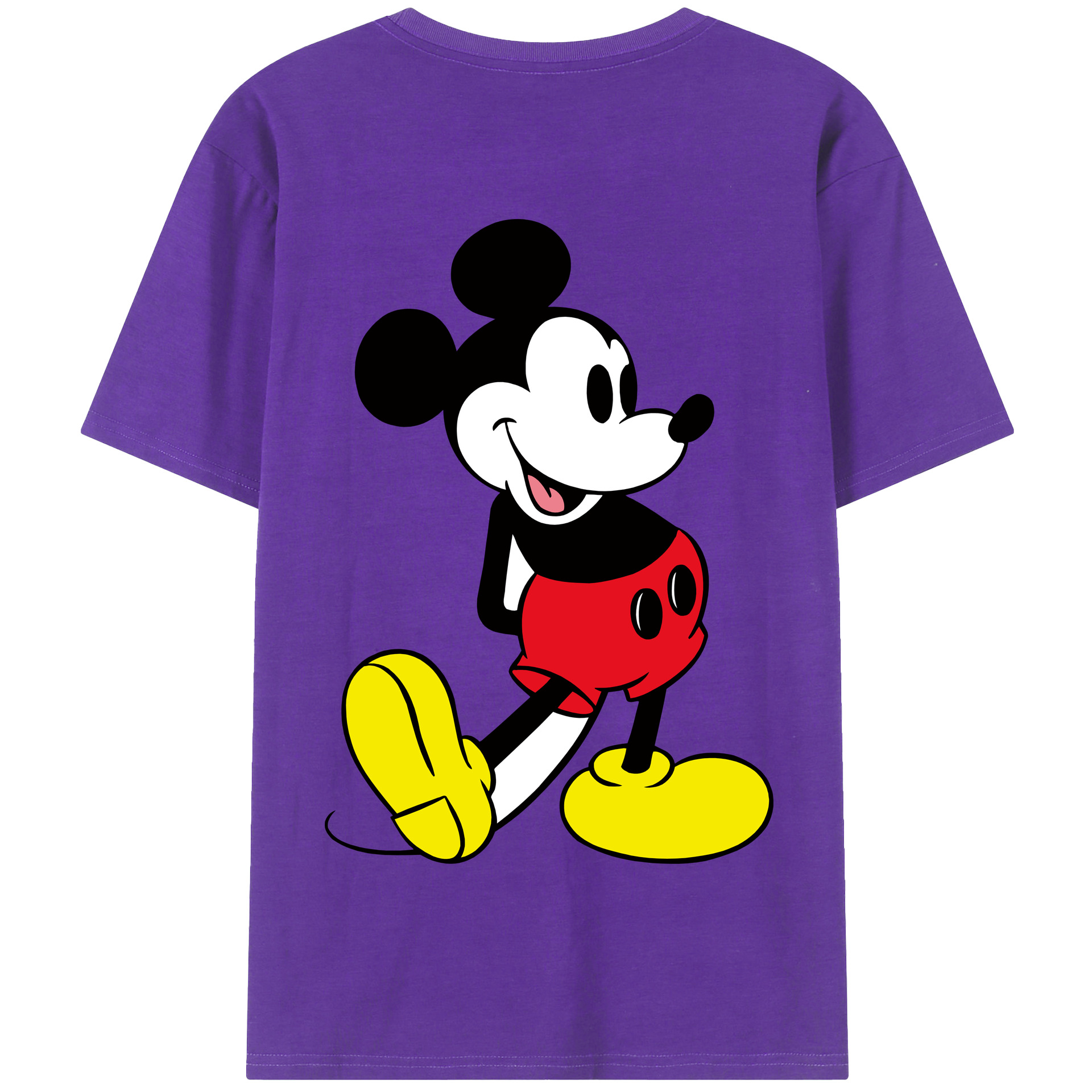 （画像用） ミッキーマウス Mickey Mouse 綿100％半袖Tシャツ（背面プリント）