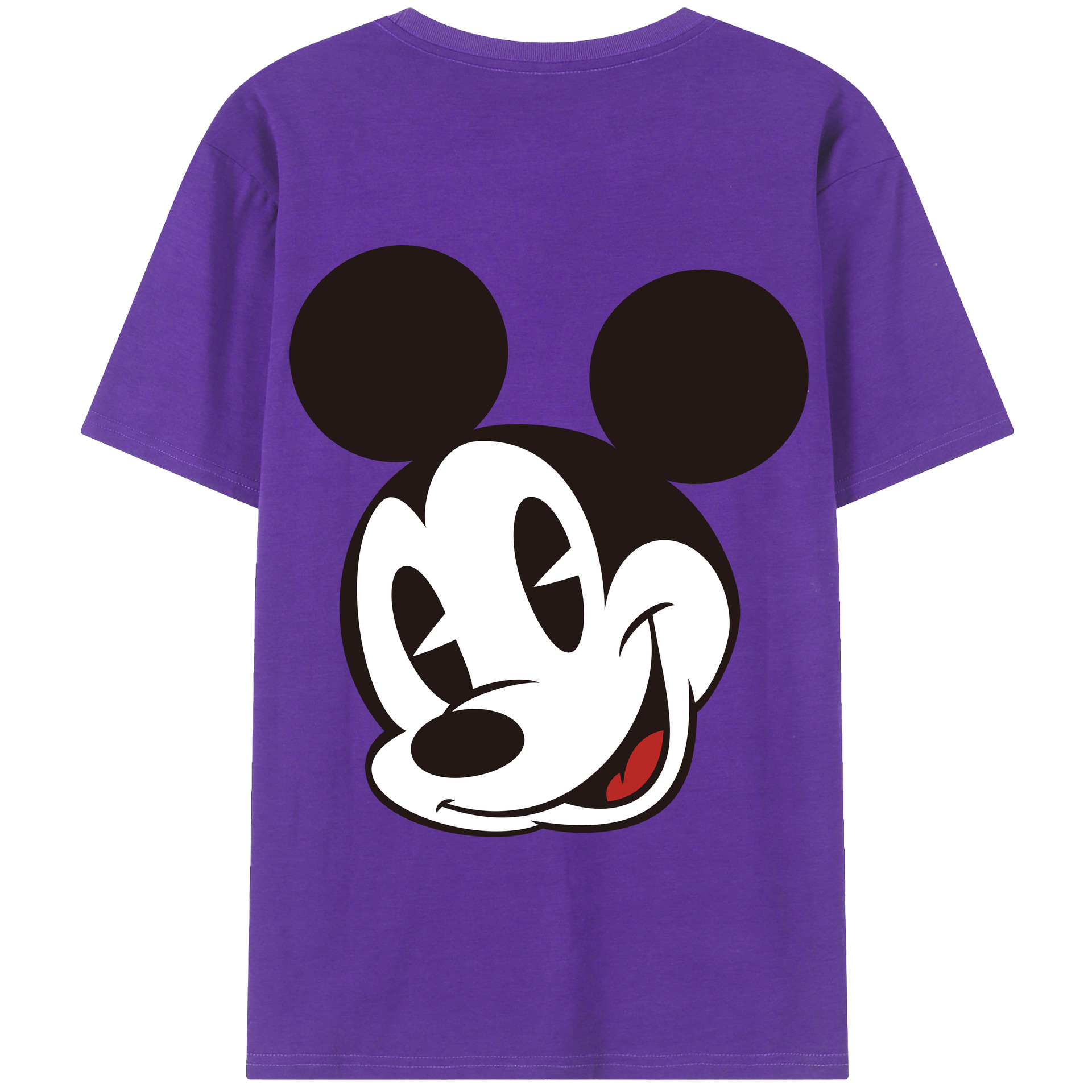 （画像用） ミッキーマウス Mickey Mouse 綿100％半袖Tシャツ（背面プリント）