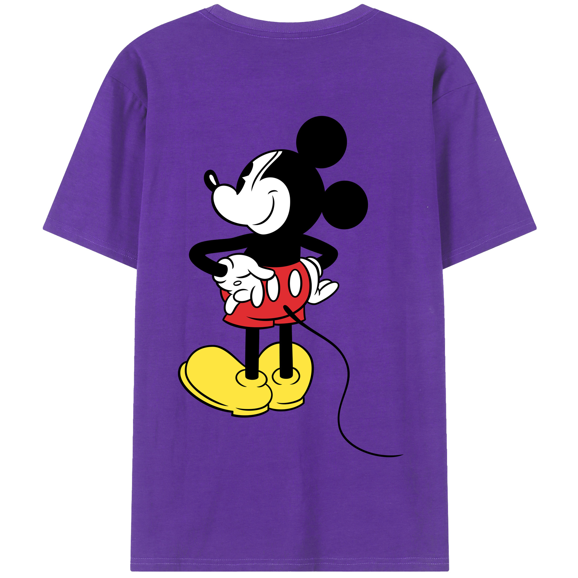 （画像用） ミッキーマウス Mickey Mouse 綿100％半袖Tシャツ（背面プリント）