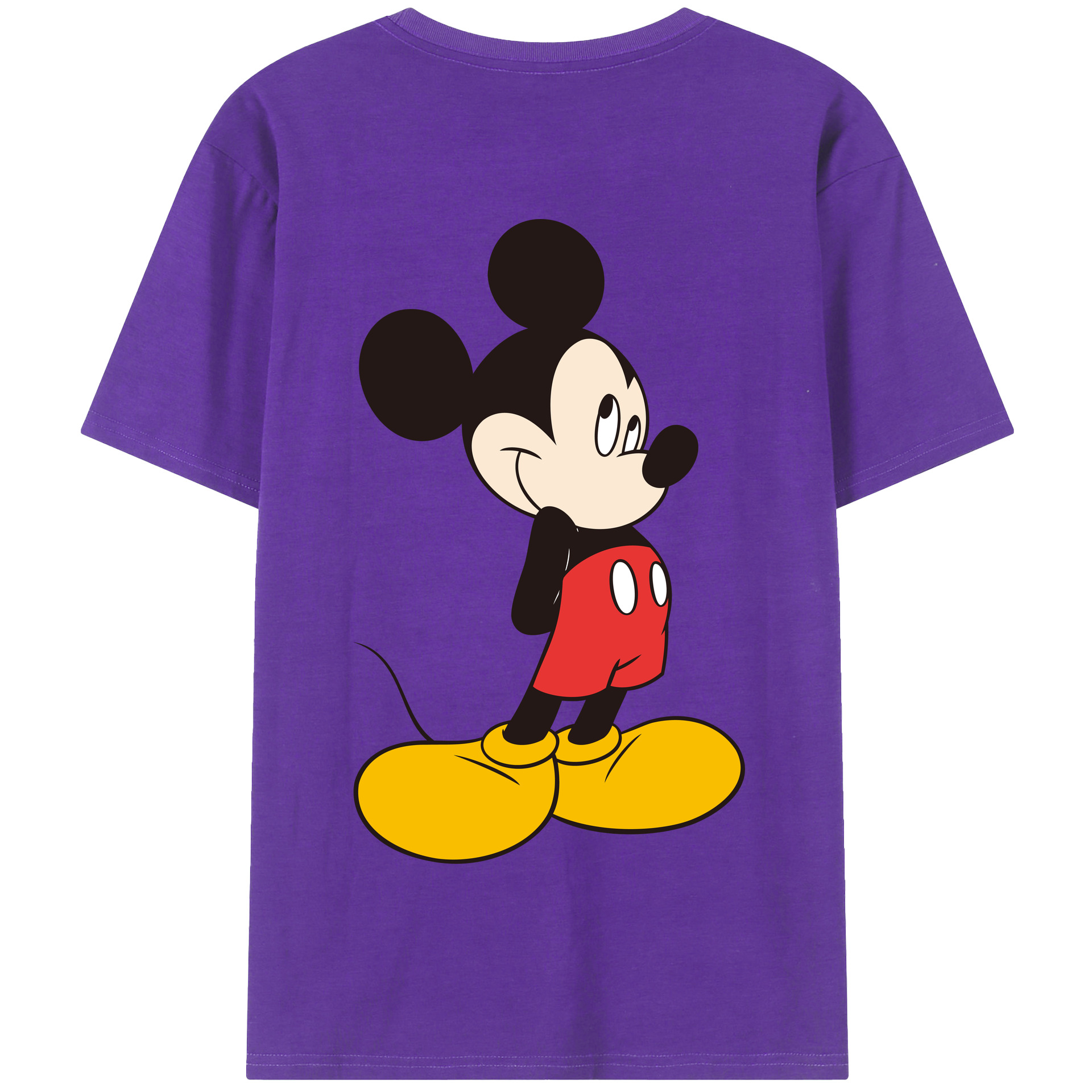 （画像用） ミッキーマウス Mickey Mouse 綿100％半袖Tシャツ（背面プリント）
