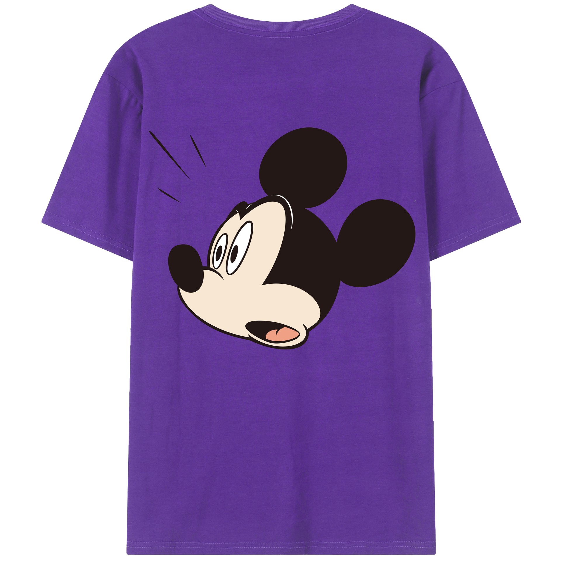 （画像用） ミッキーマウス Mickey Mouse 綿100％半袖Tシャツ（背面プリント）