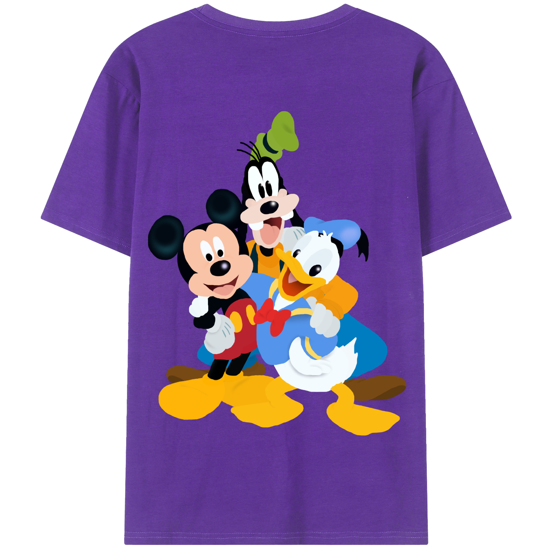 （画像用） ミッキーマウス Mickey Mouse 綿100％半袖Tシャツ（背面プリント）