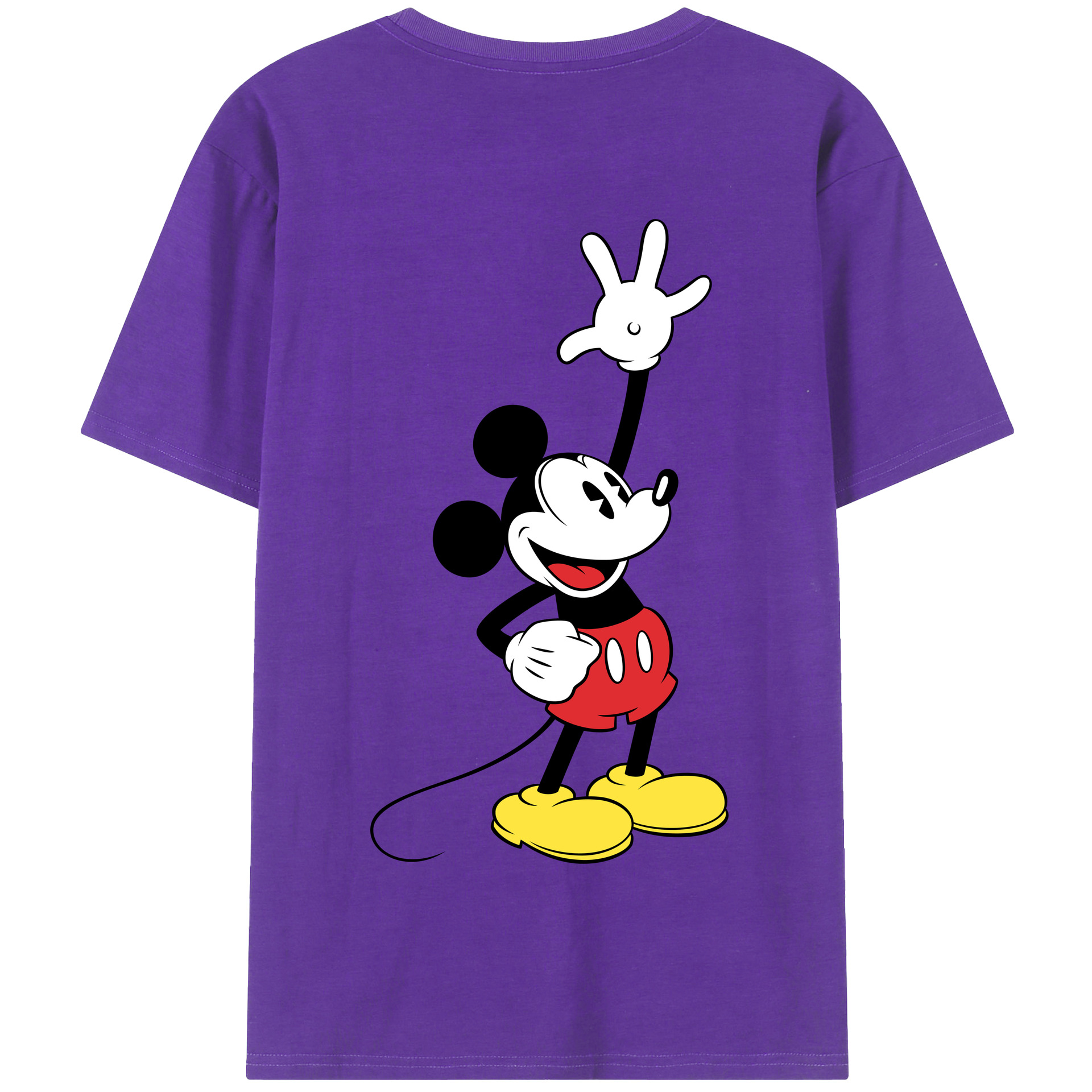 （画像用） ミッキーマウス Mickey Mouse 綿100％半袖Tシャツ（背面プリント）