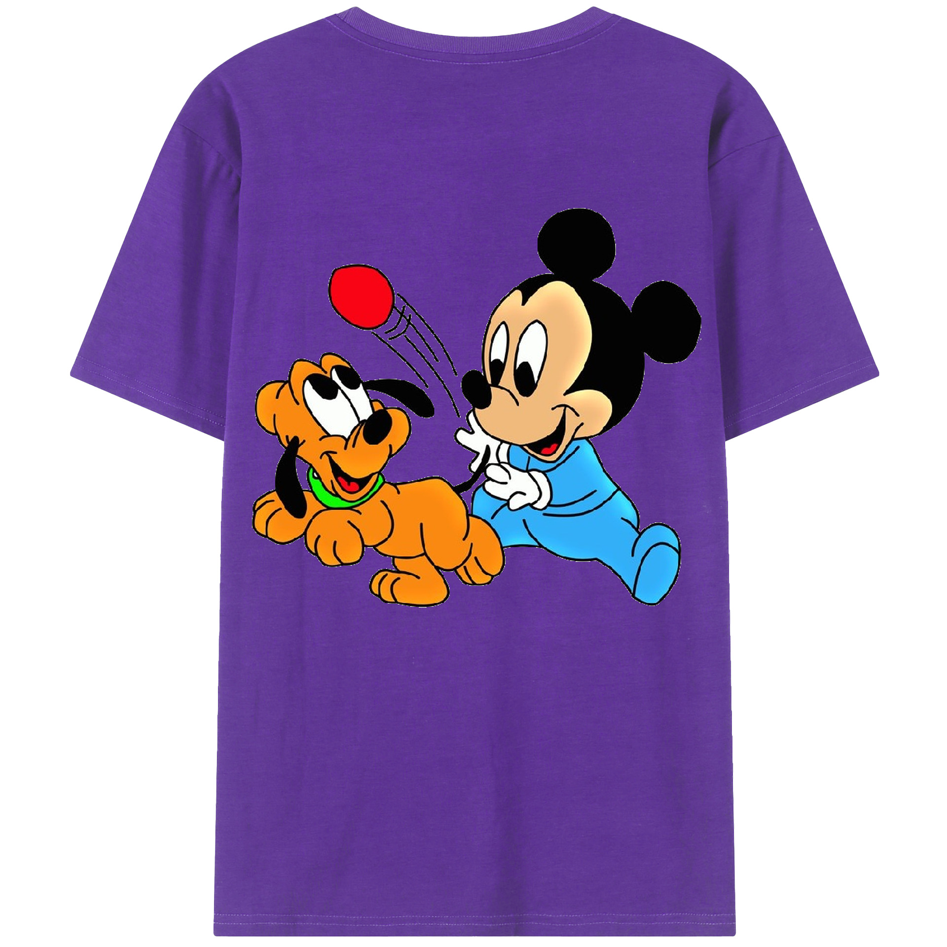 （画像用） ミッキーマウス Mickey Mouse 綿100％半袖Tシャツ（背面プリント）